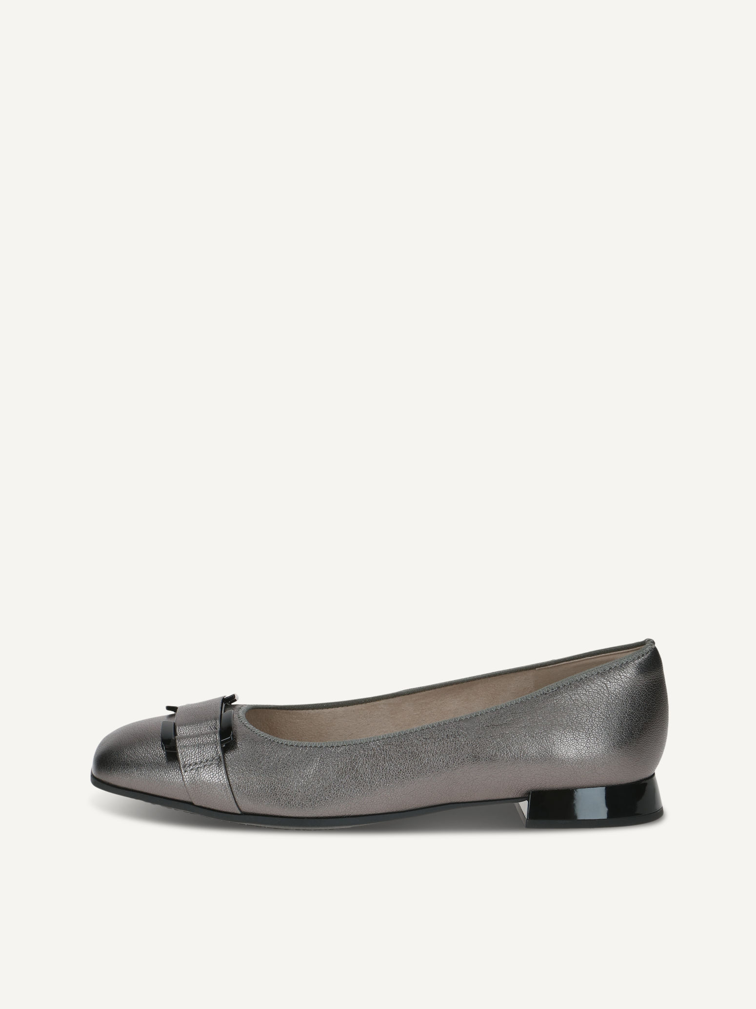 CAPRICE Ballerina, , made of Leather with Trapeze heel, Size 40