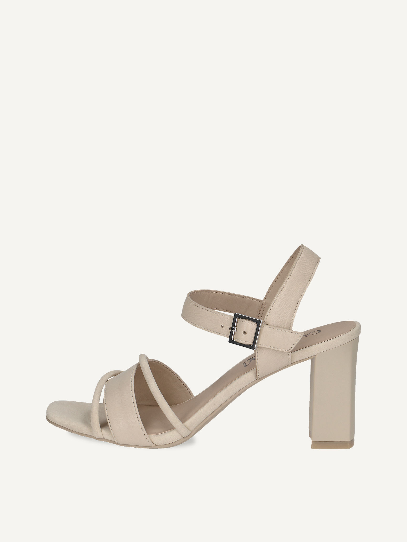 CAPRICE Heeled sandal, , made of Leather and textile with Block heel, Size 39