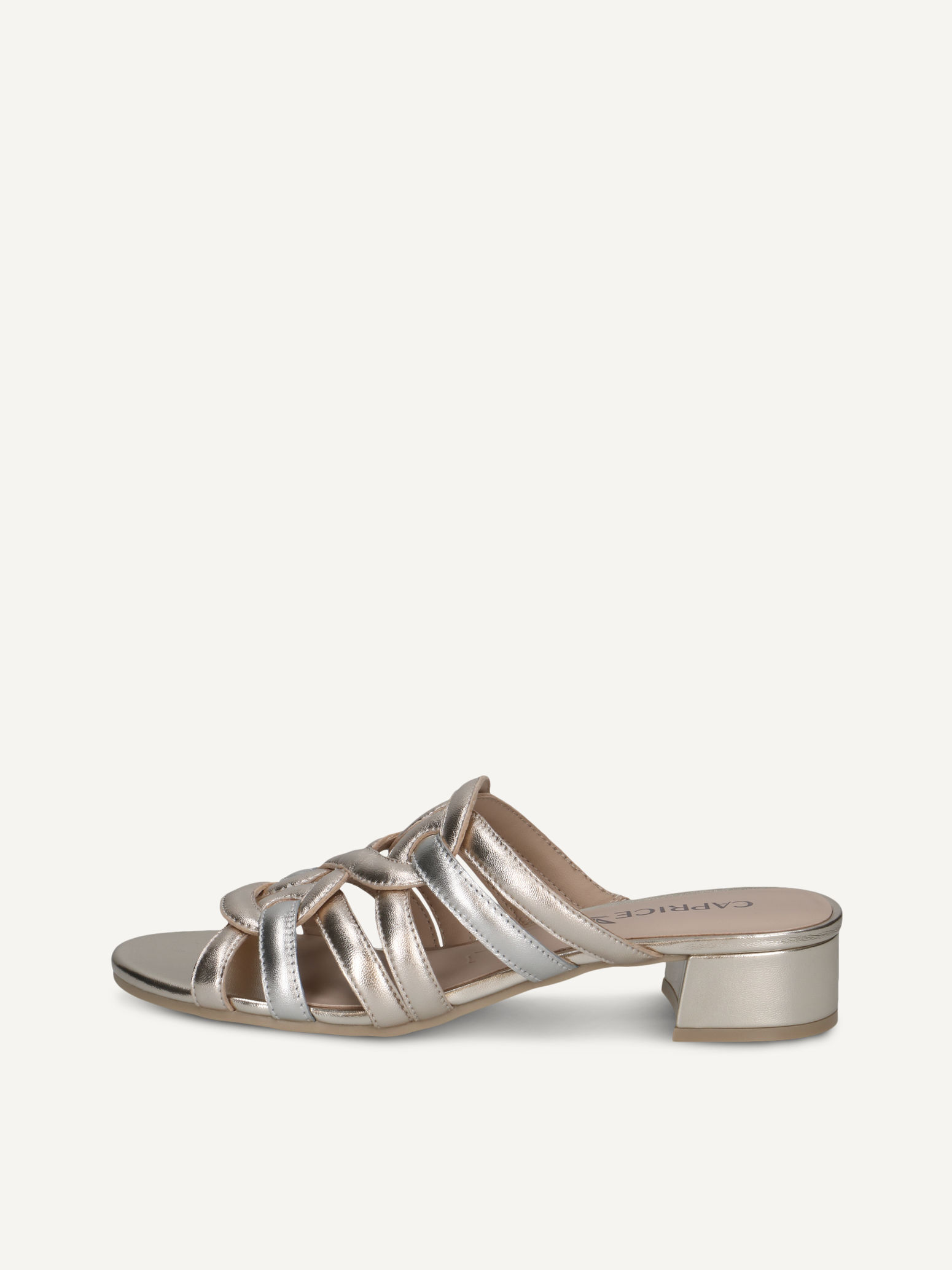 CAPRICE Mule, , made of Leather with Block heel, Size 40.5