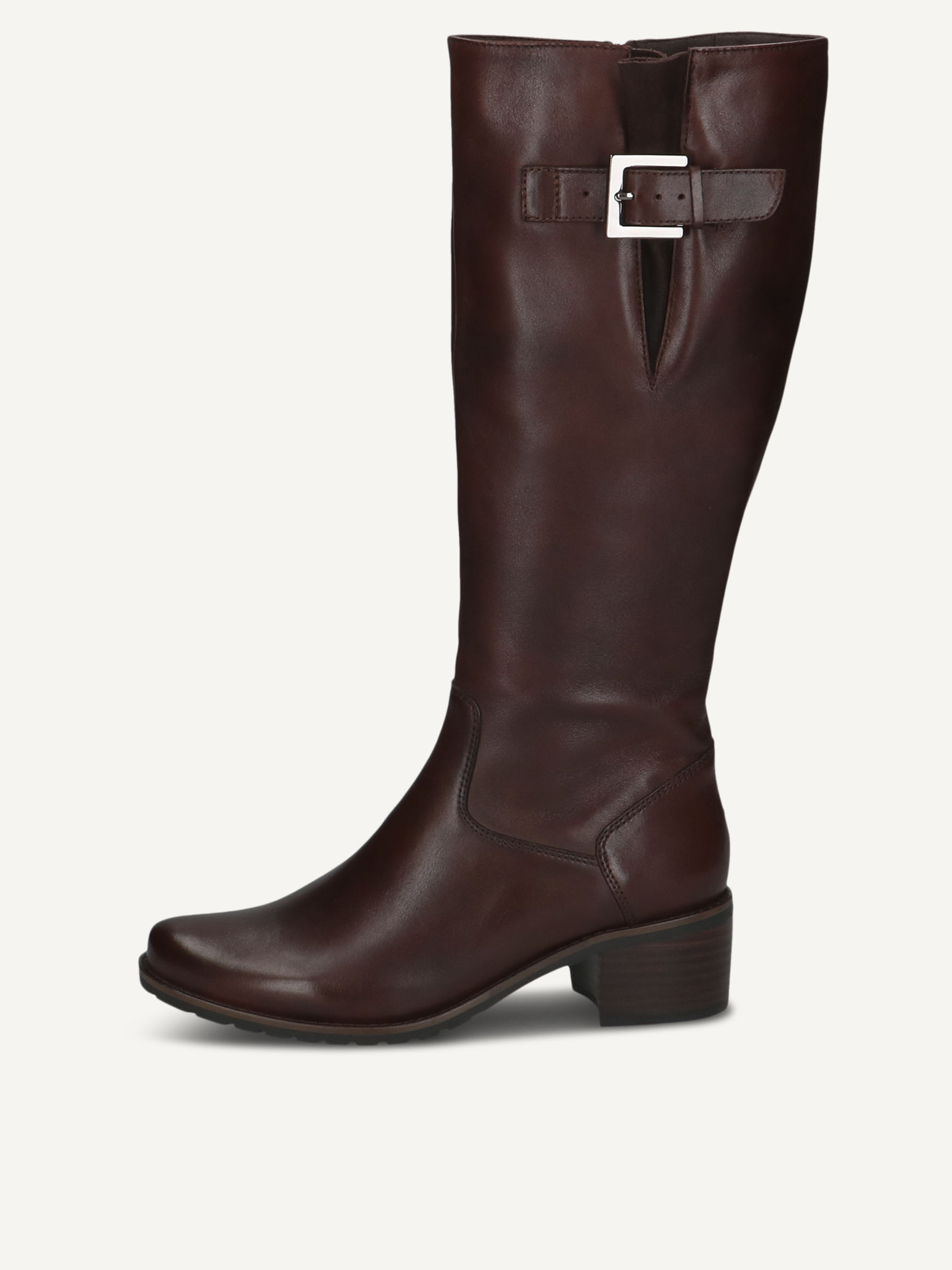 CAPRICE Bottes marron en Mlange de matriaux de cuir et textile avec Talon bloc P375 160$