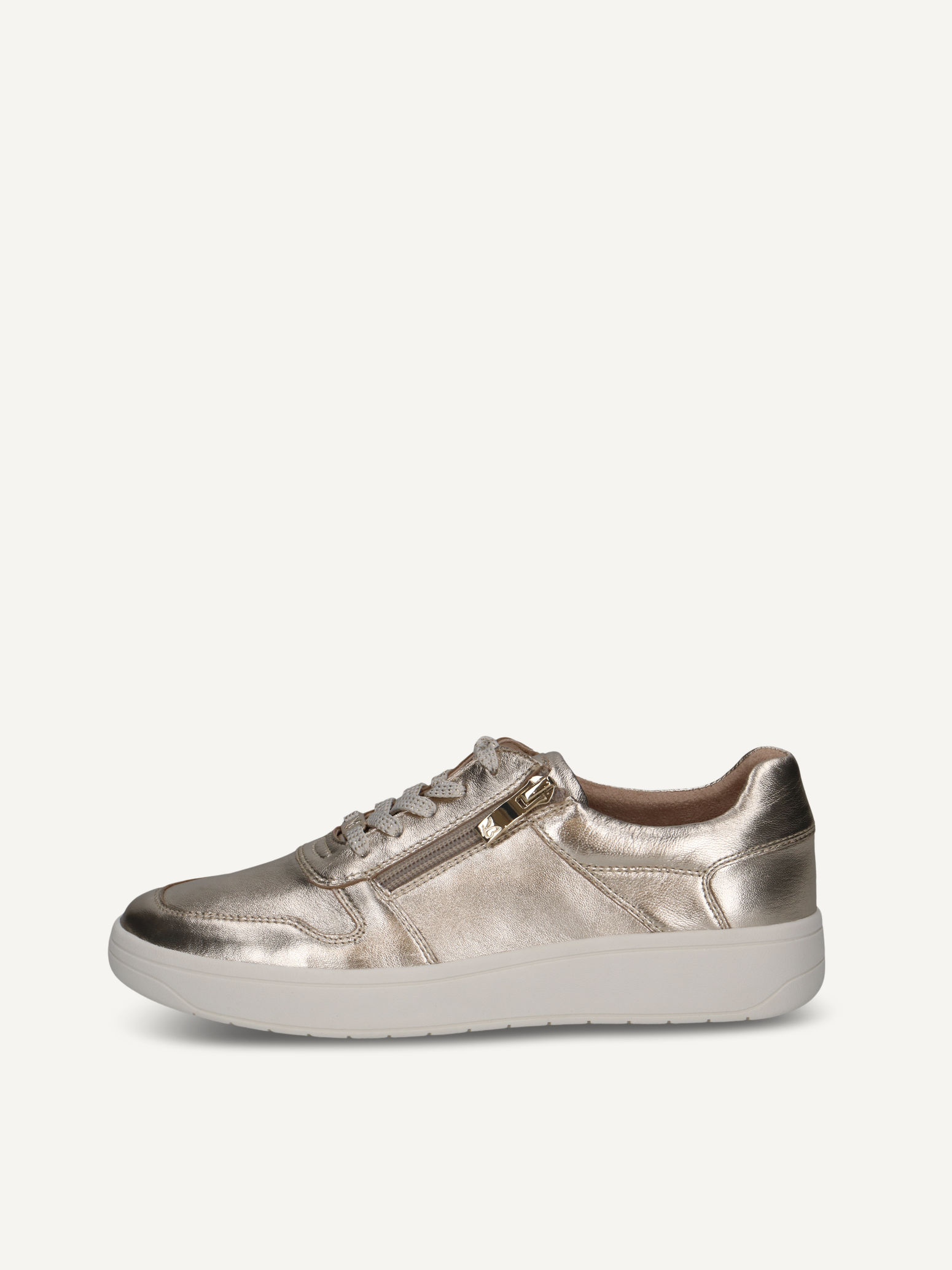 CAPRICE Sneaker, gold, aus Leder , Gr. 36