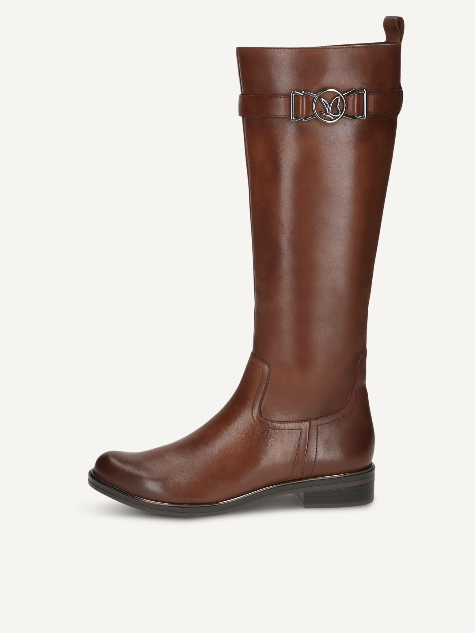 CAPRICE Stiefel, braun, aus Leder mit Blockabsatz, Gr. 37.5
