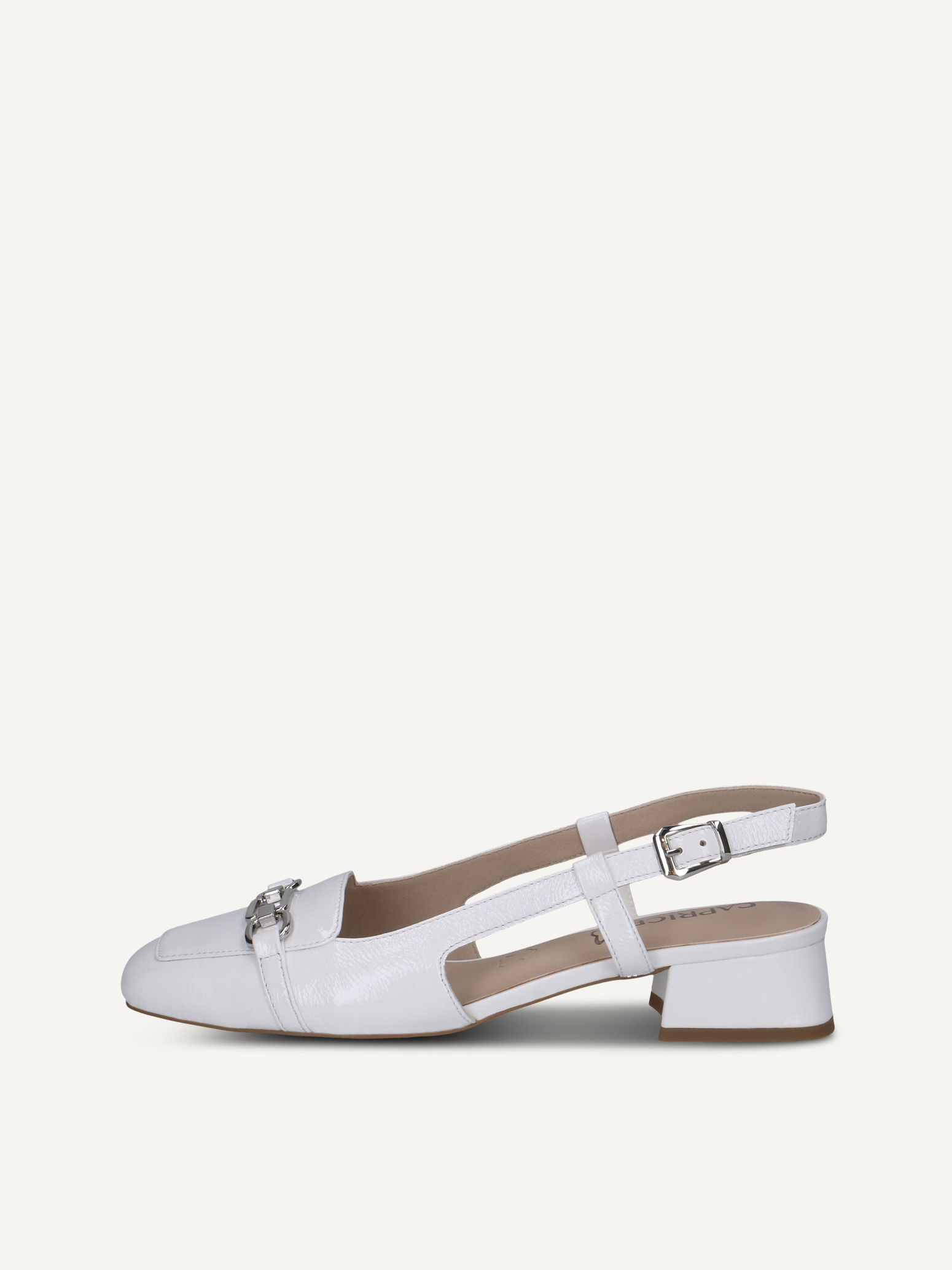 CAPRICE sling pumps, , made of Leather with Trapeze heel, Size 38.5