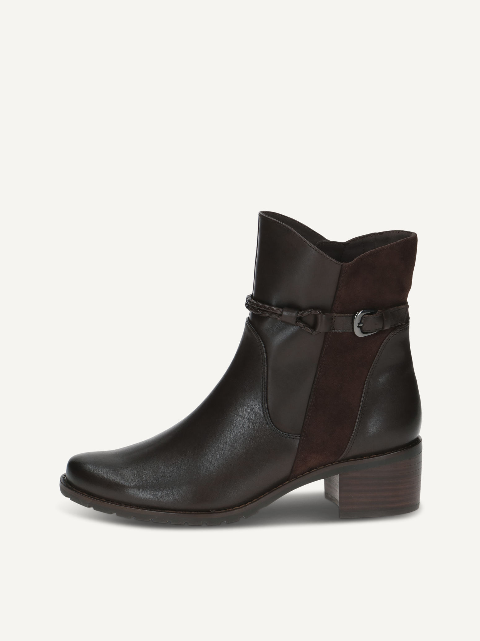 CAPRICE Bootie, , made of Leather and synthetic with Block heel, Size 38.5