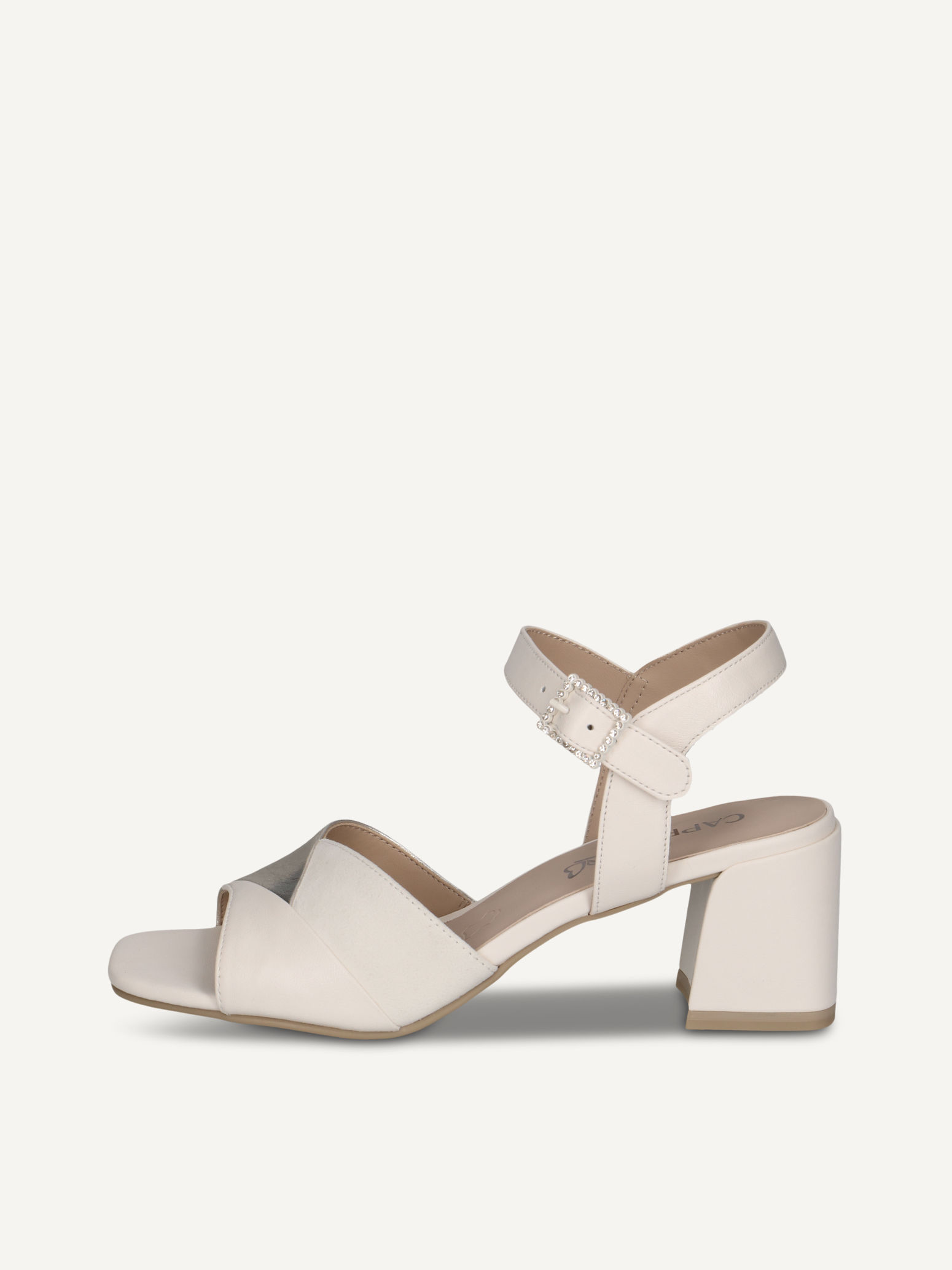 CAPRICE Heeled sandal, , made of Leather with Trapeze heel, Size 40