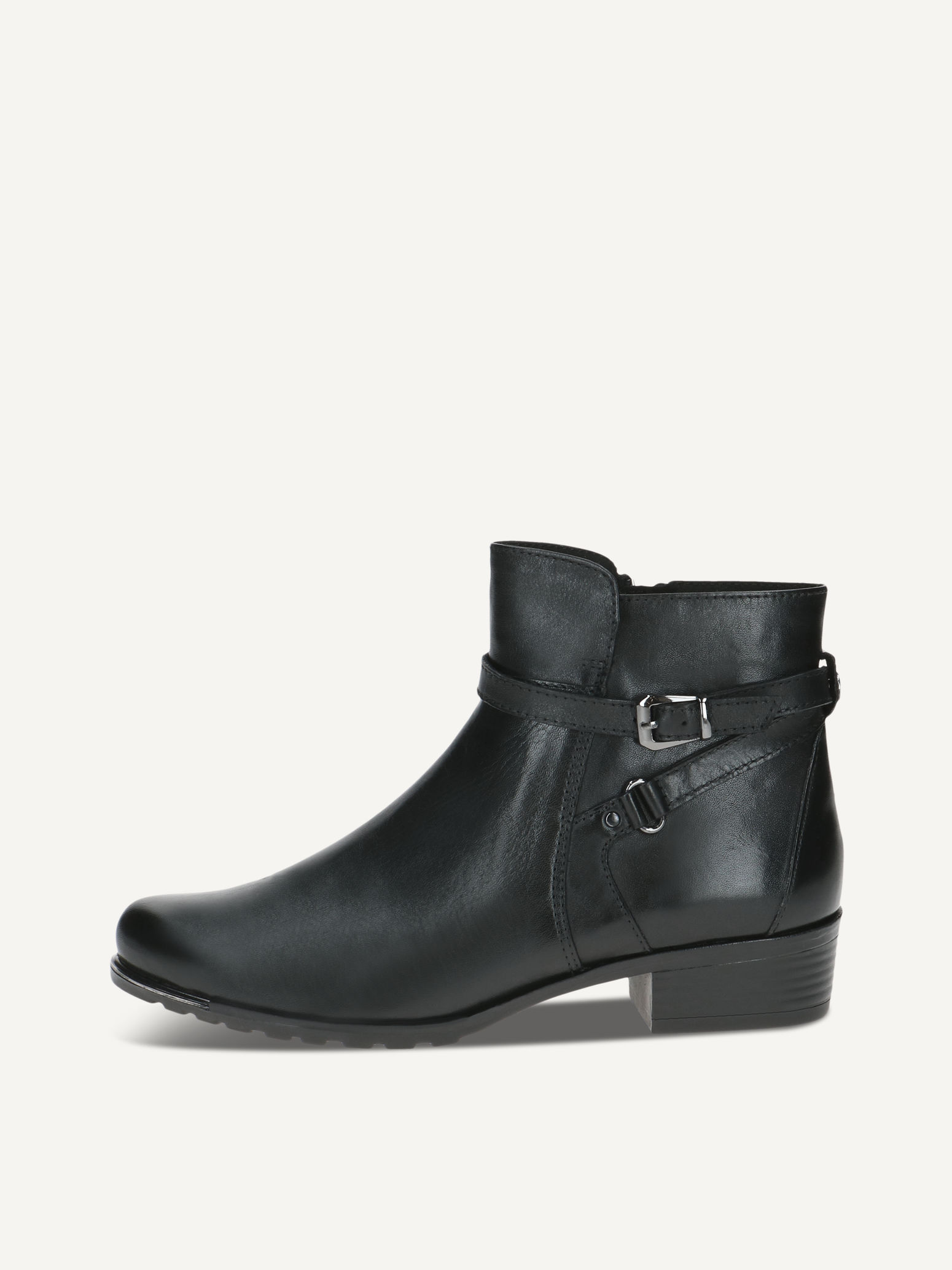 CAPRICE Bootie, black, made of Leather with Block heel, Size 39
