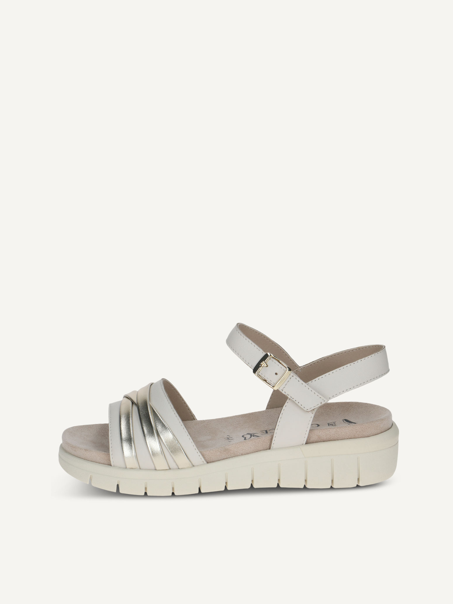 CAPRICE Sandal, , made of Leather and textile without heel, Size 36