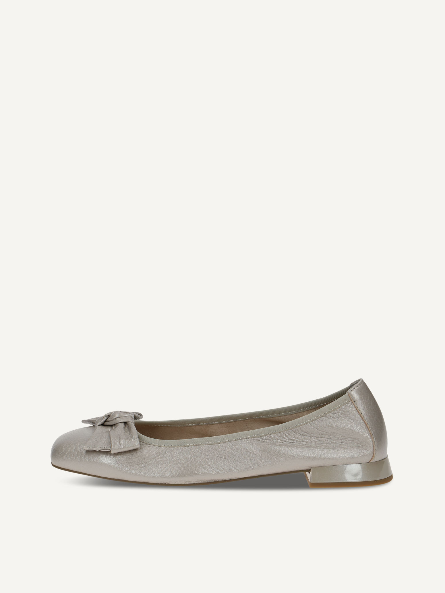 CAPRICE Ballerina, , made of Leather with Trapeze heel, Size 39