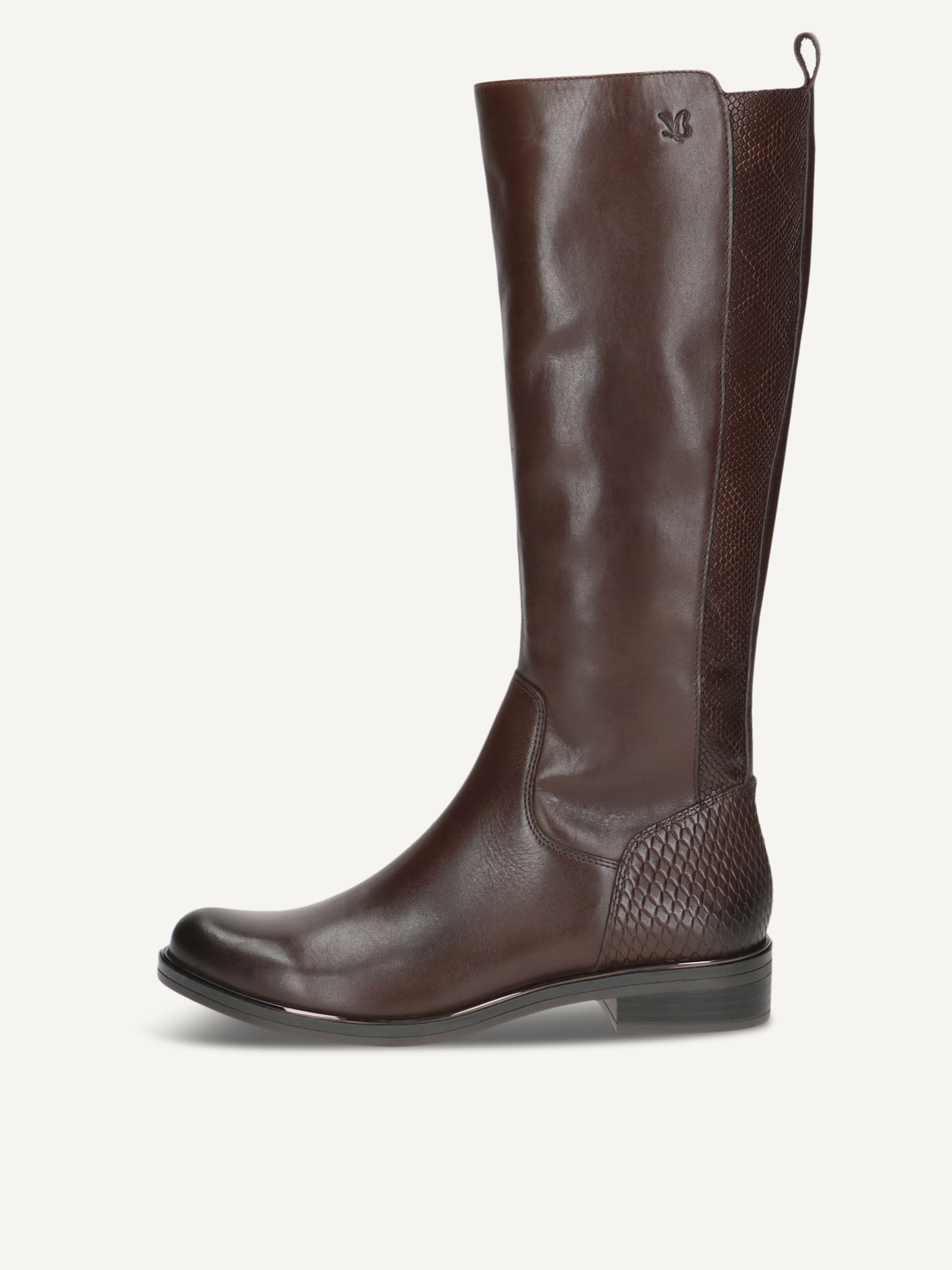 CAPRICE Stiefel, braun, aus Leder mit Blockabsatz, Gr. 40.5