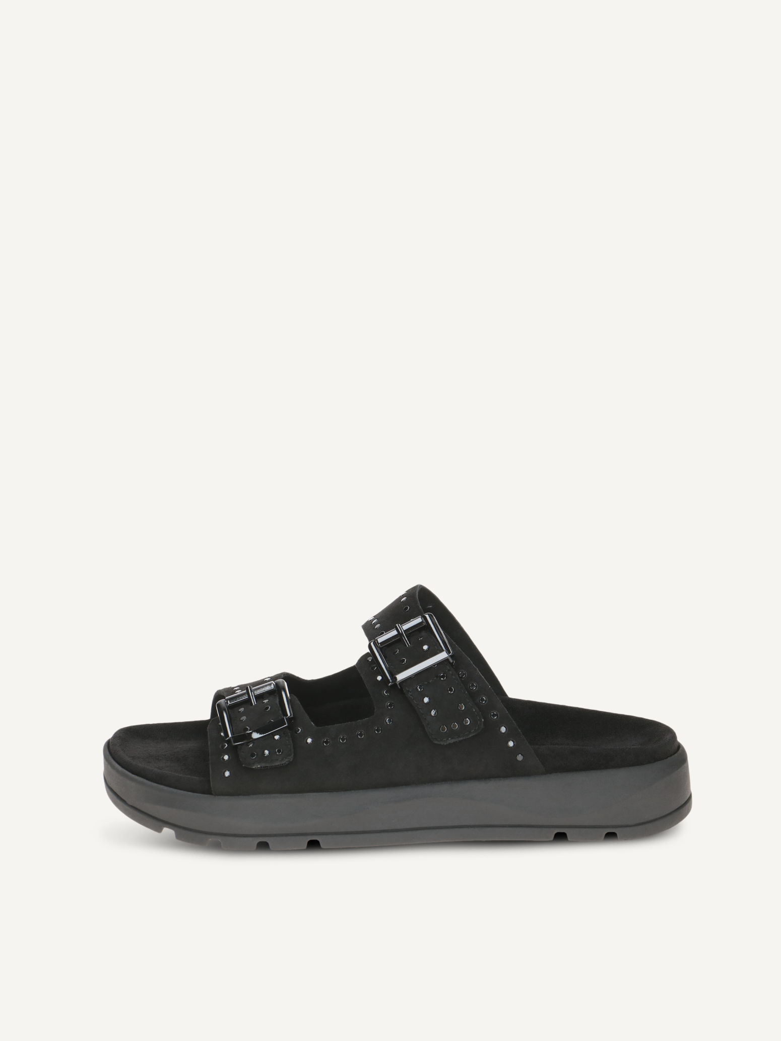 CAPRICE Mule, black, made of Leather without heel, Size 42