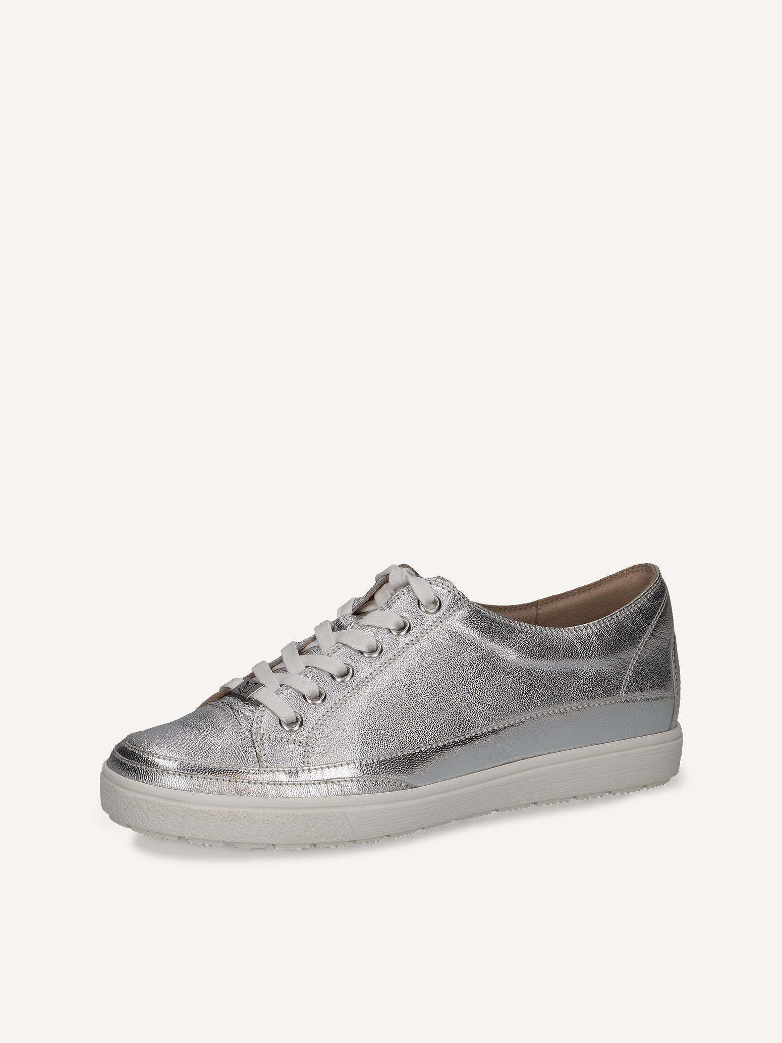 Ledersneaker - silber