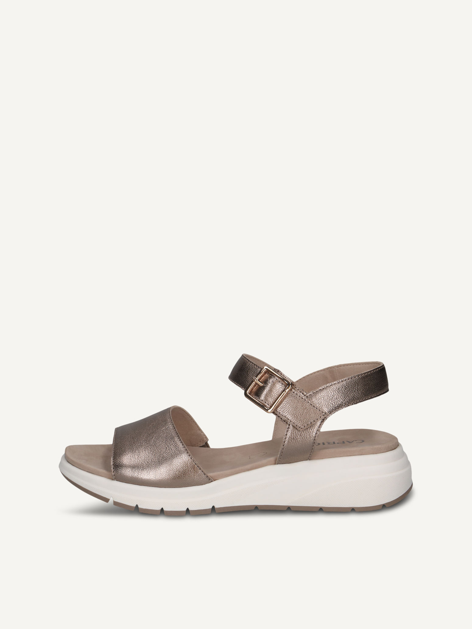 CAPRICE Sandal, brown, made of Leather without heel, Size 39