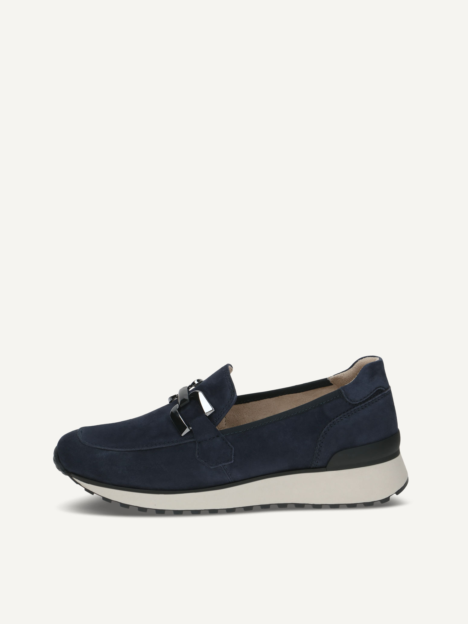 CAPRICE Slipper, blau, aus Leder mit Keilabsatz, Gr. 40
