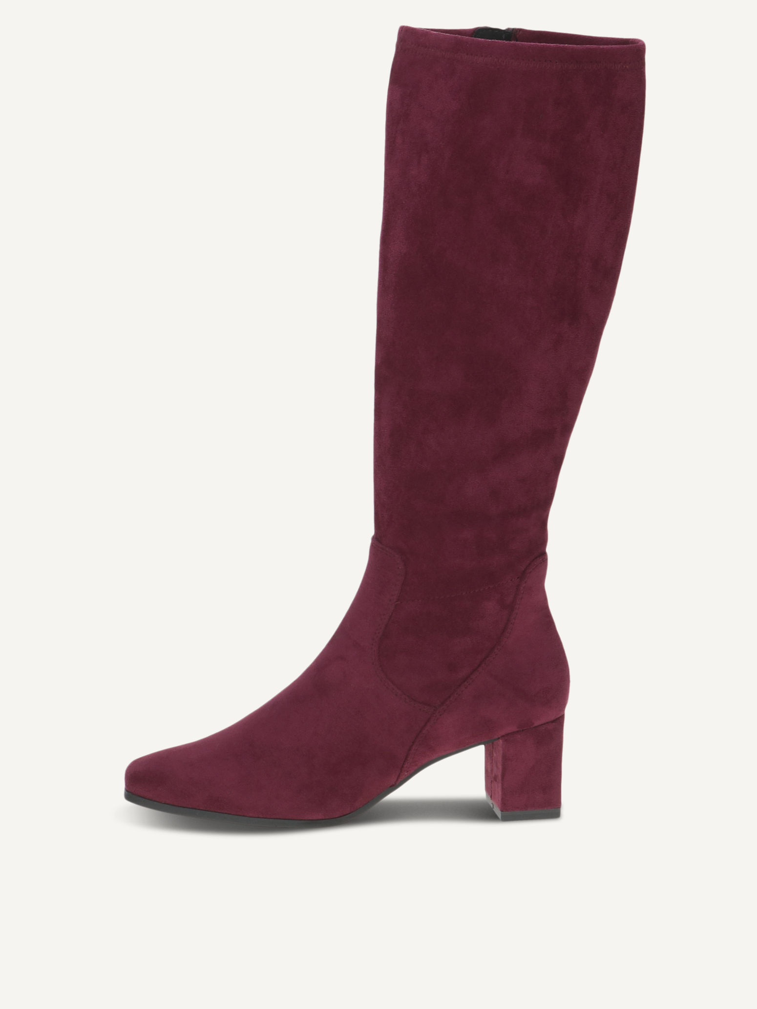 CAPRICE Stiefel, rot, aus Textil mit Blockabsatz, Gr. 39