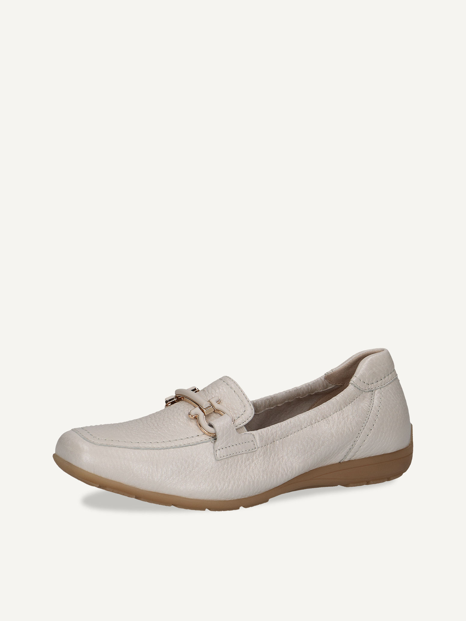 Lederslipper - beige