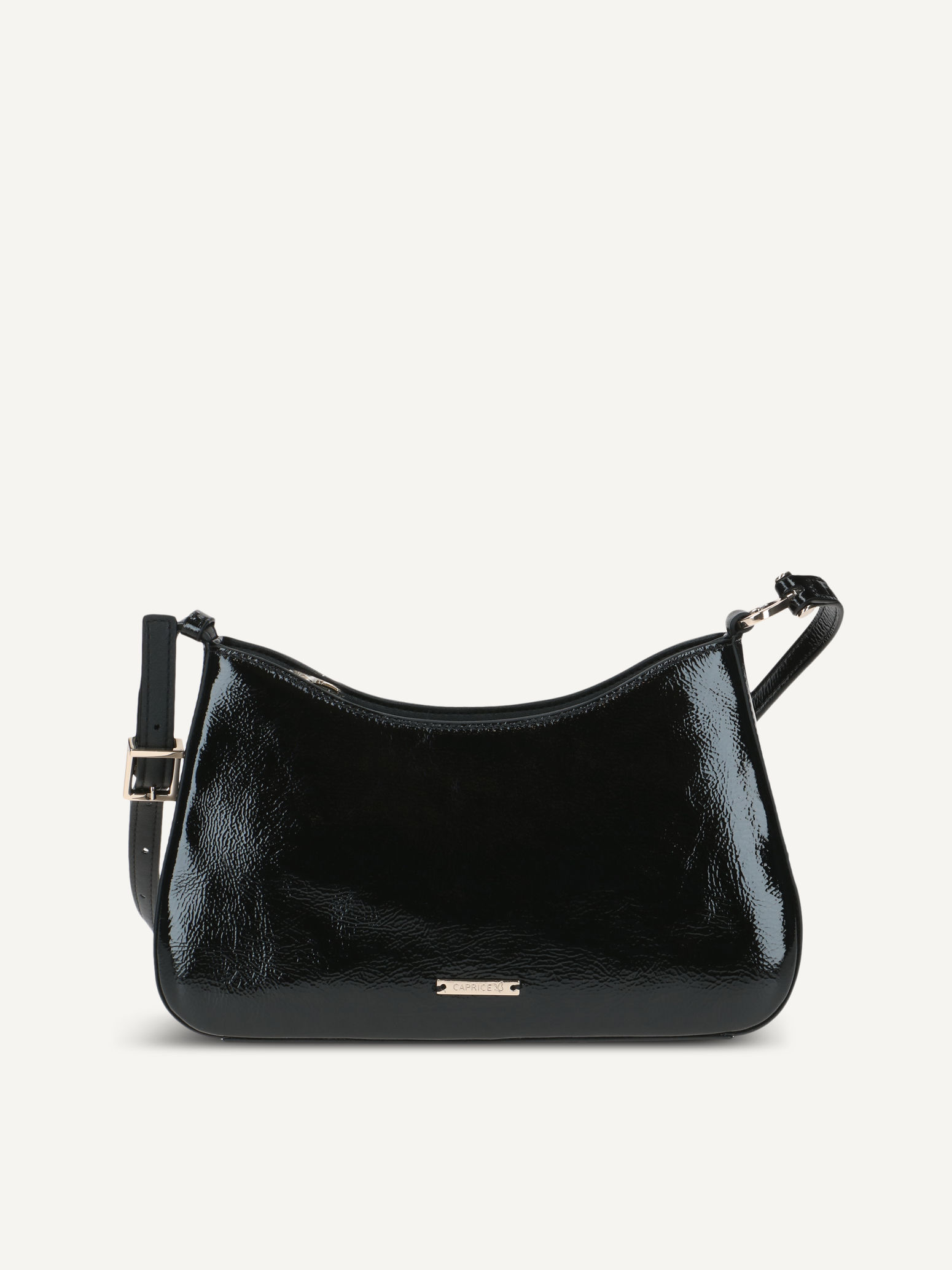 CAPRICE Handbag, black, made of Leather and textile, Size 1