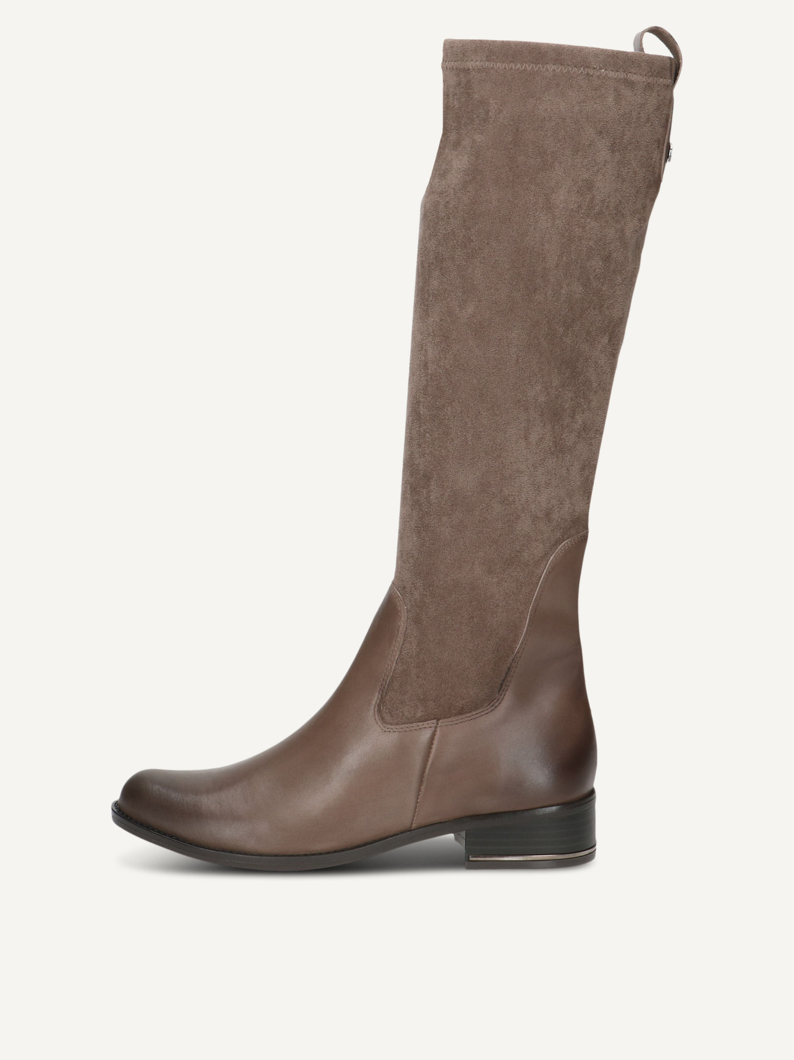 CAPRICE Boots, beige, made of Leather and synthetic with Block heel, Size 36