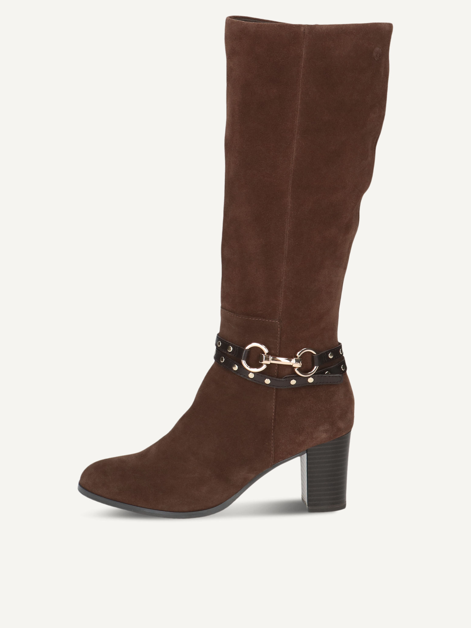 CAPRICE Boots, brown, made of Leather with Block heel, Size 40.5