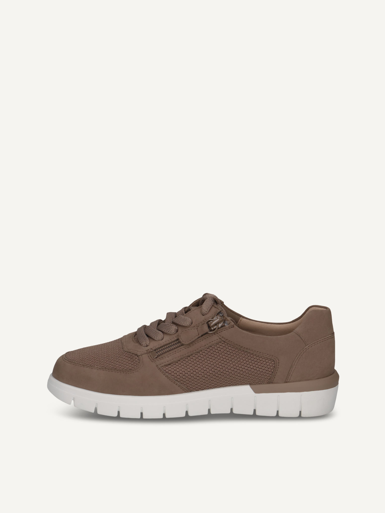 CAPRICE Sneaker, braun, aus Leder und Textil , Gr. 39