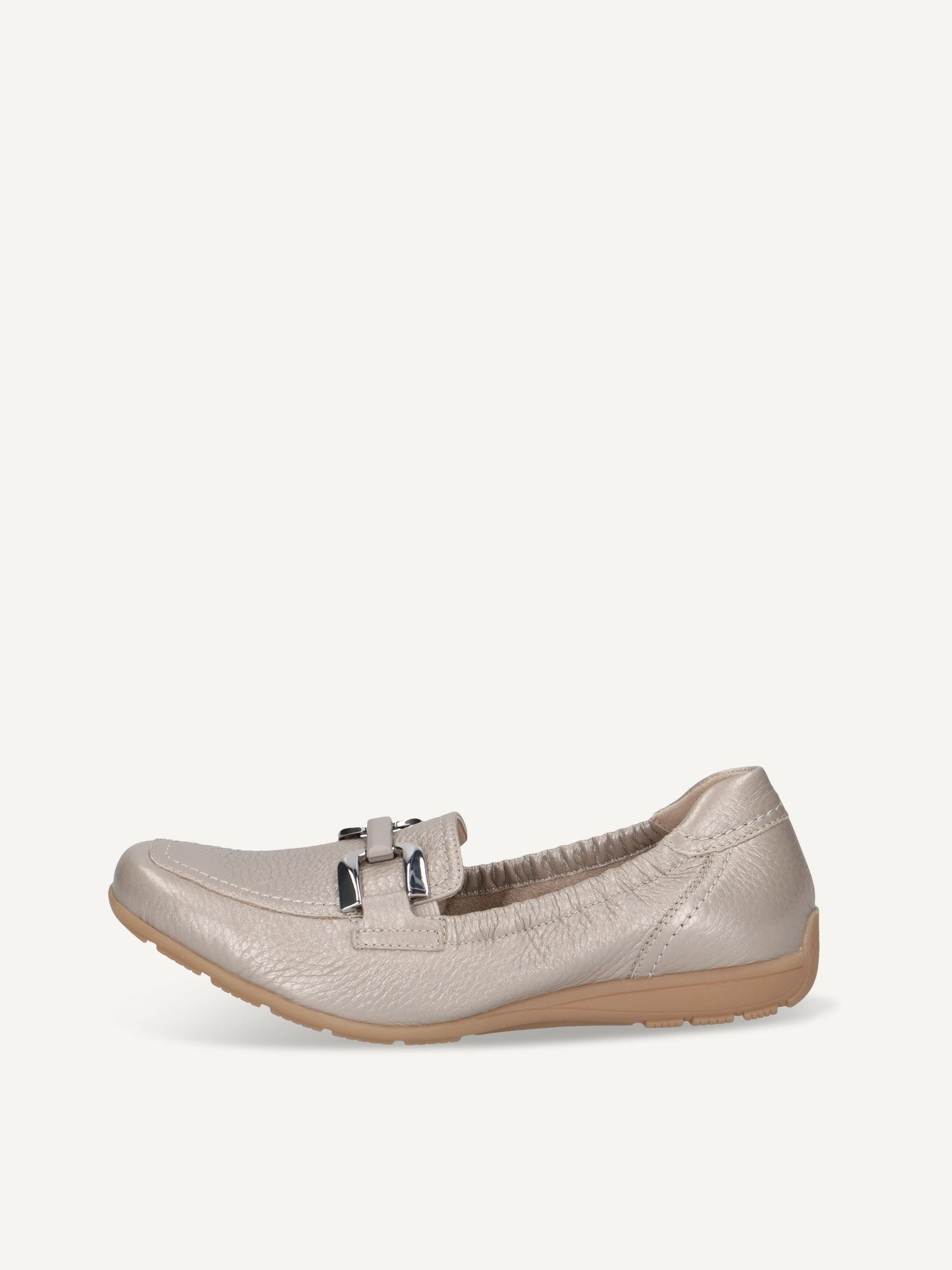 CAPRICE Moccasin, grey, made of Leather without heel, Size 37