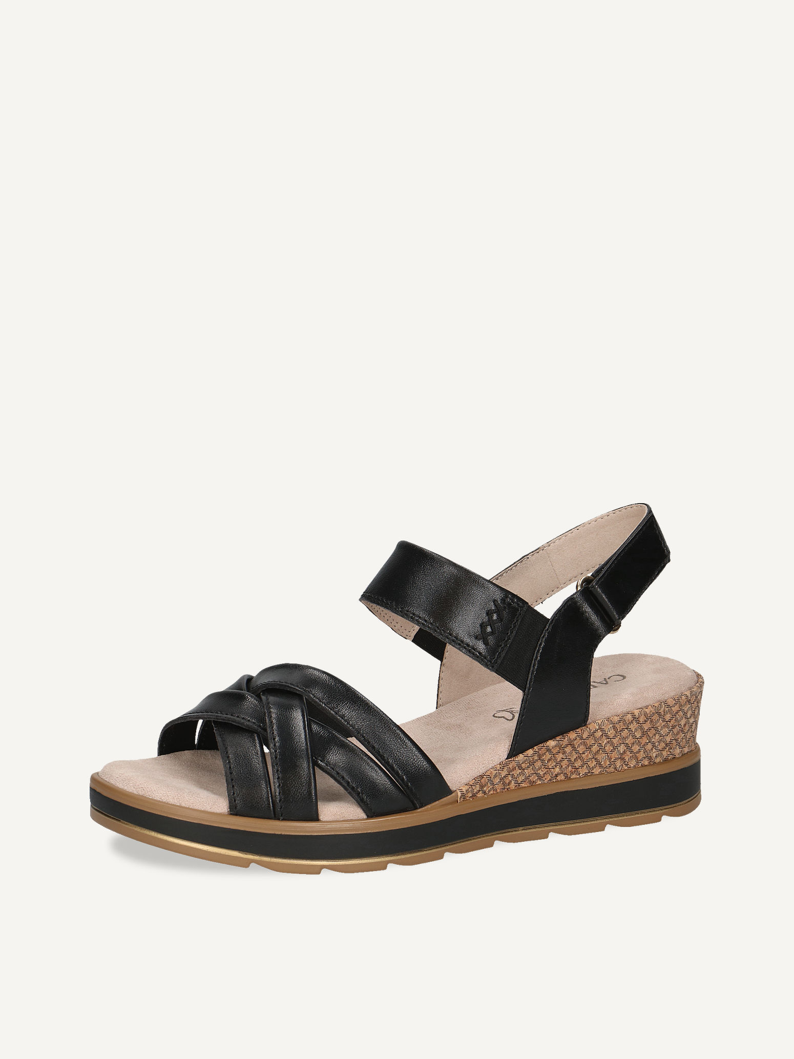 Ledersandalette - schwarz