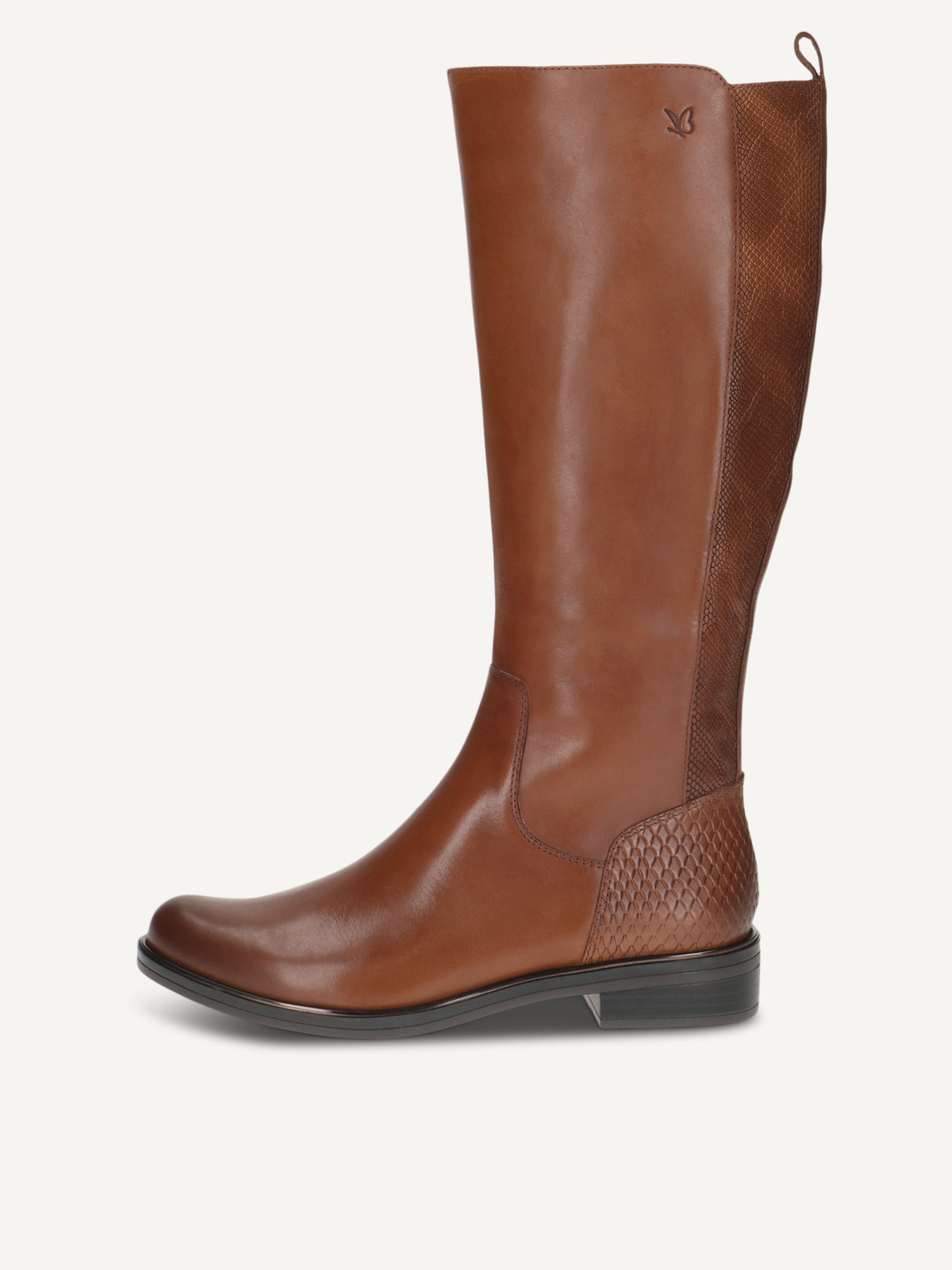 CAPRICE Stiefel, braun, aus Leder mit Blockabsatz, Gr. 36