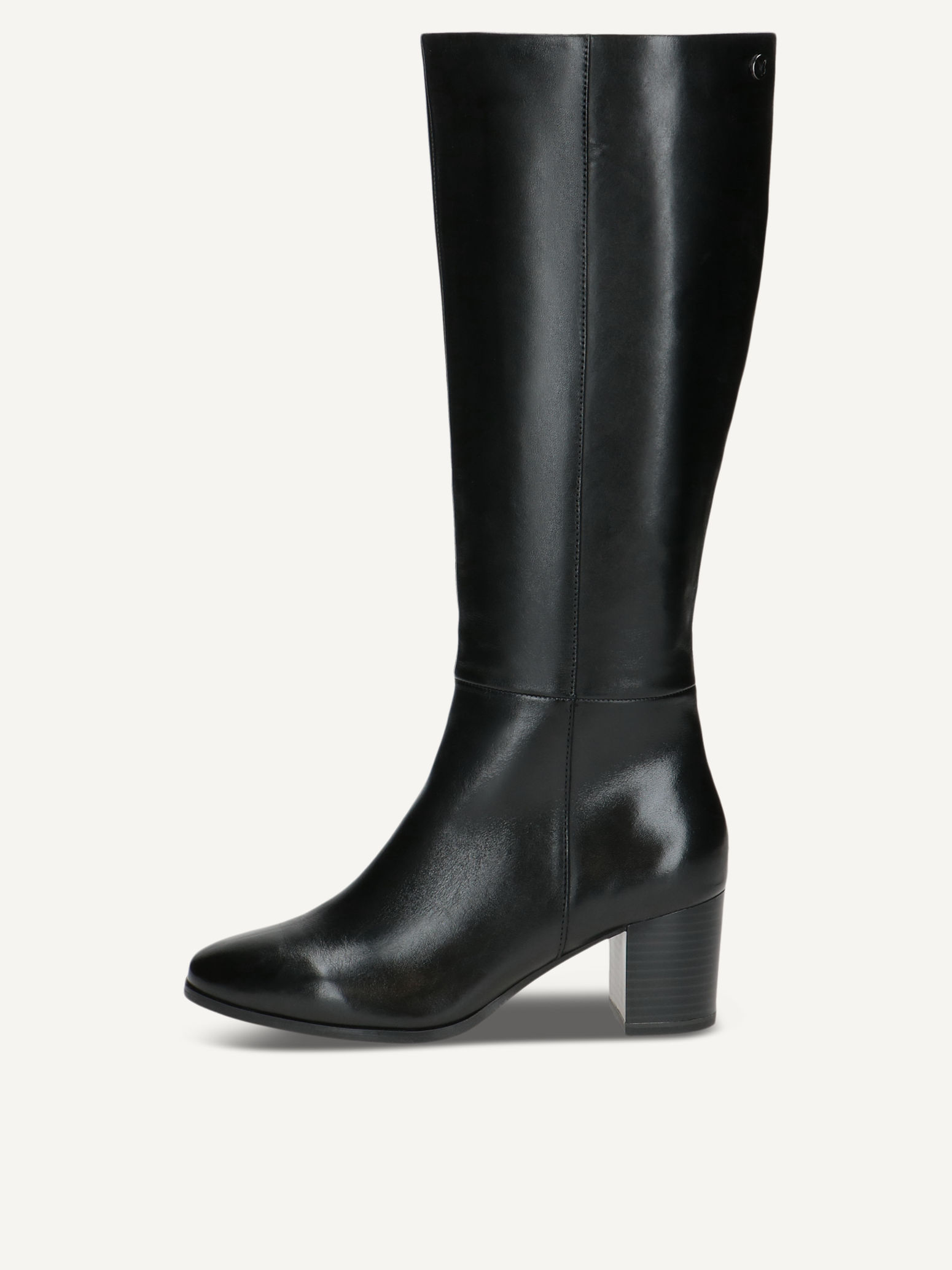 CAPRICE Stiefel, schwarz, aus Leder mit Blockabsatz, Gr. 40.5