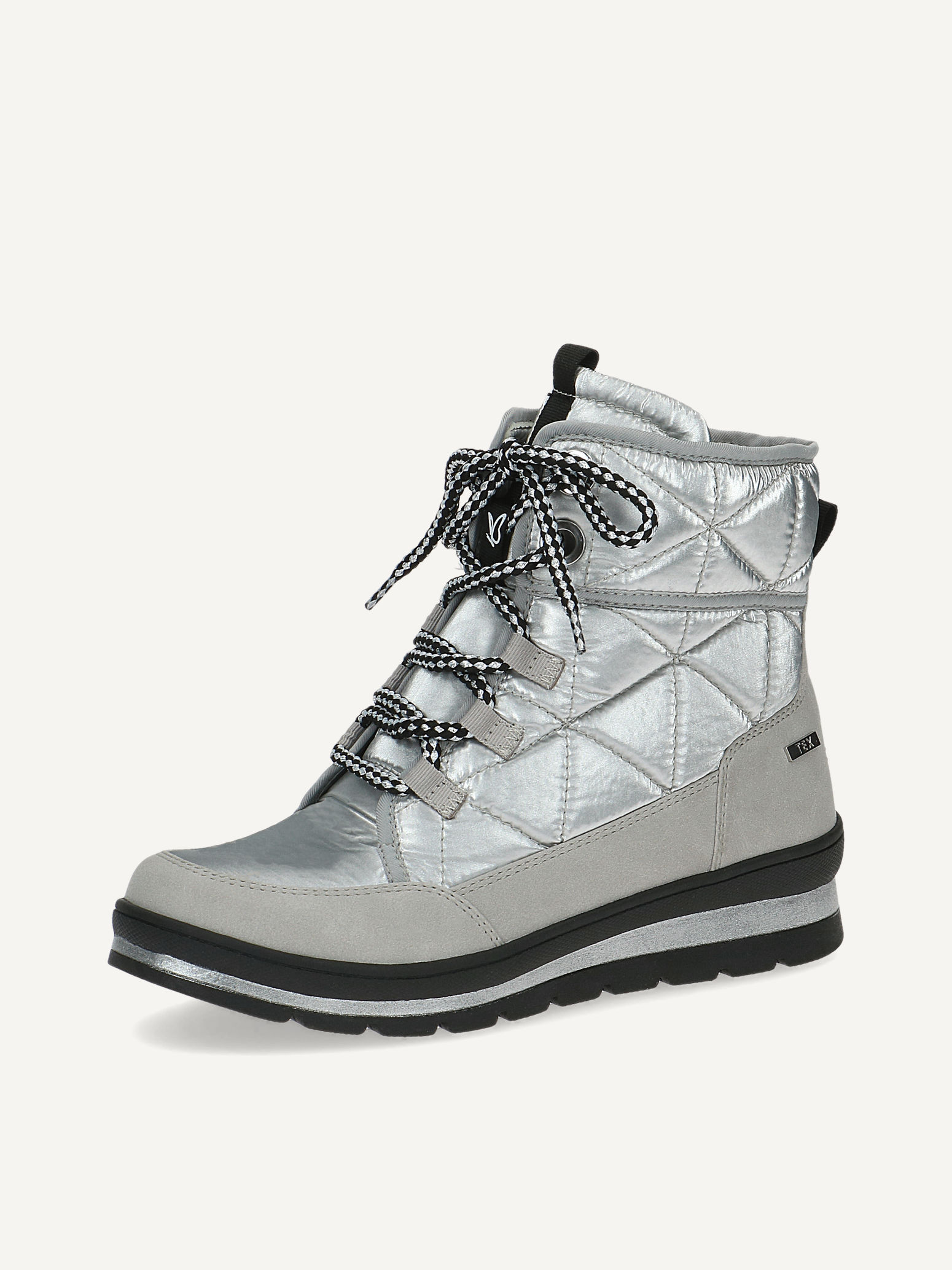 Stiefelette - silber Warmfutter