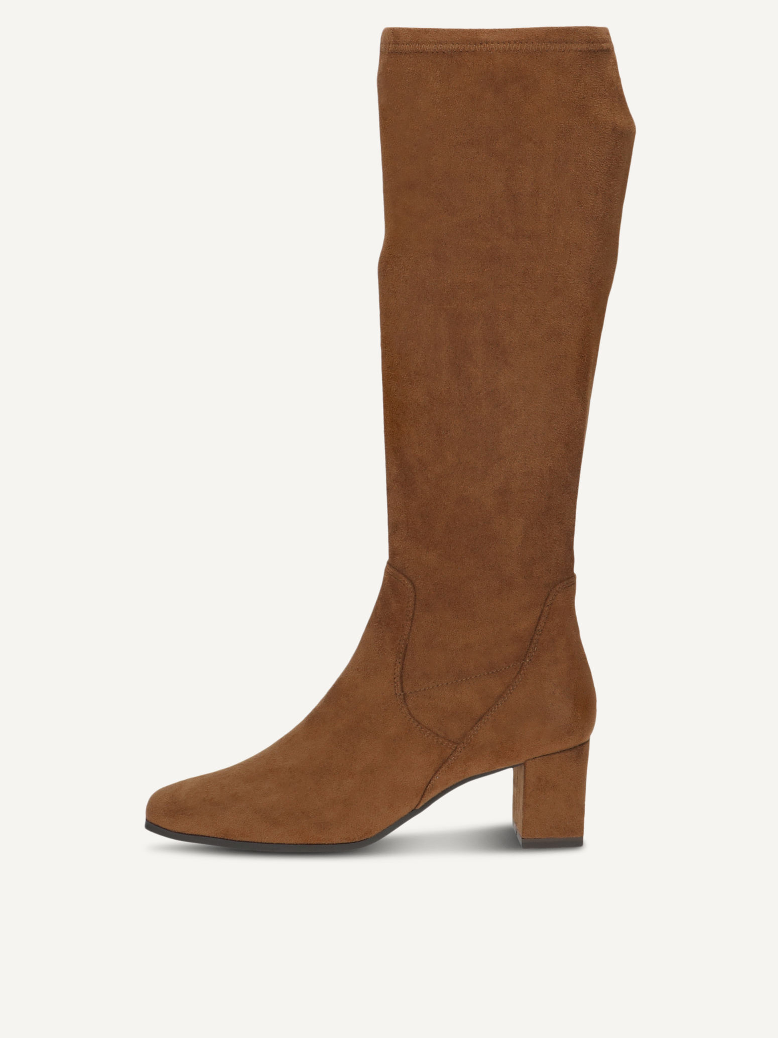 CAPRICE Stiefel, braun, aus Textil mit Blockabsatz, Gr. 36