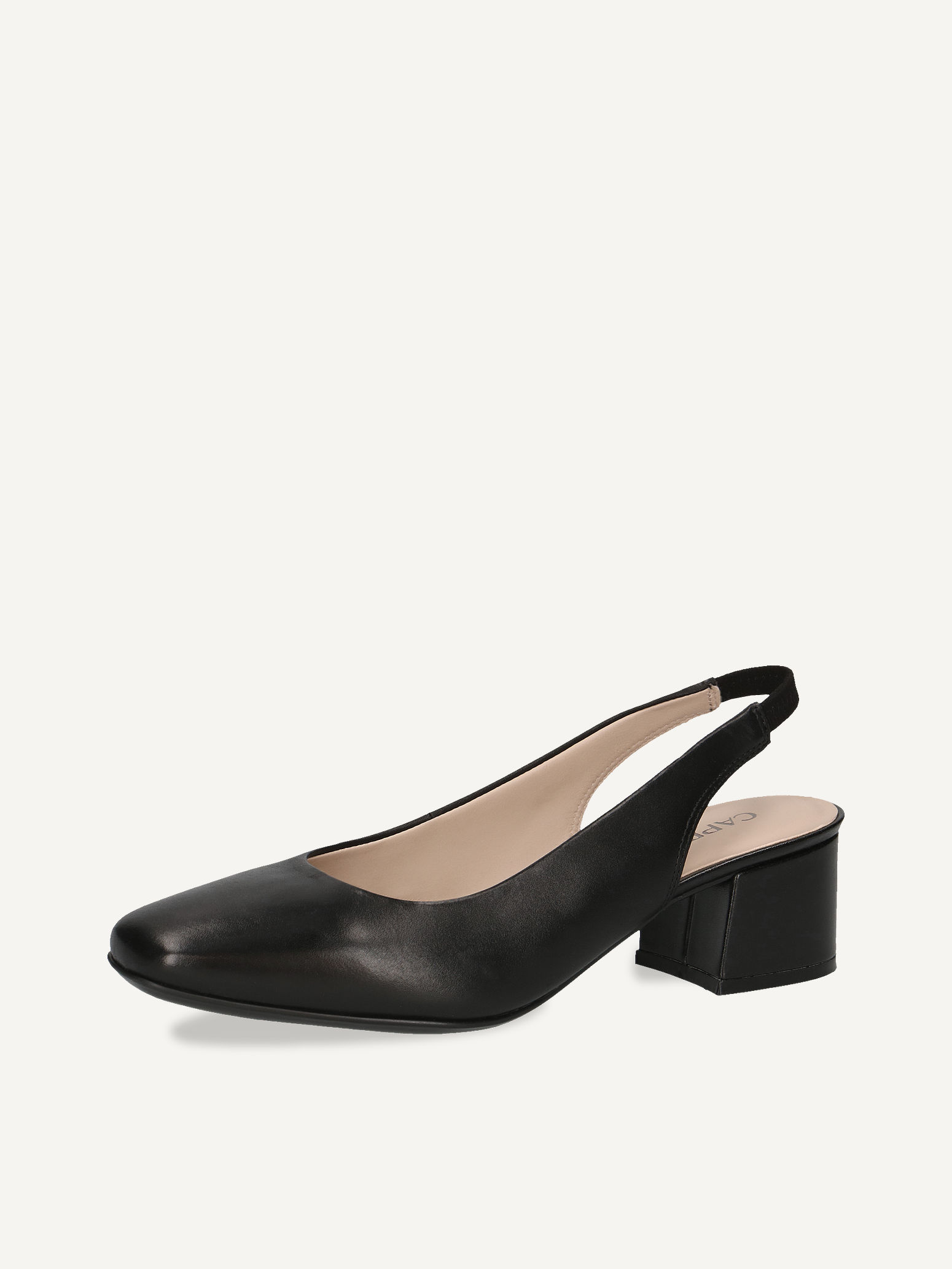 Lederslingpumps - schwarz