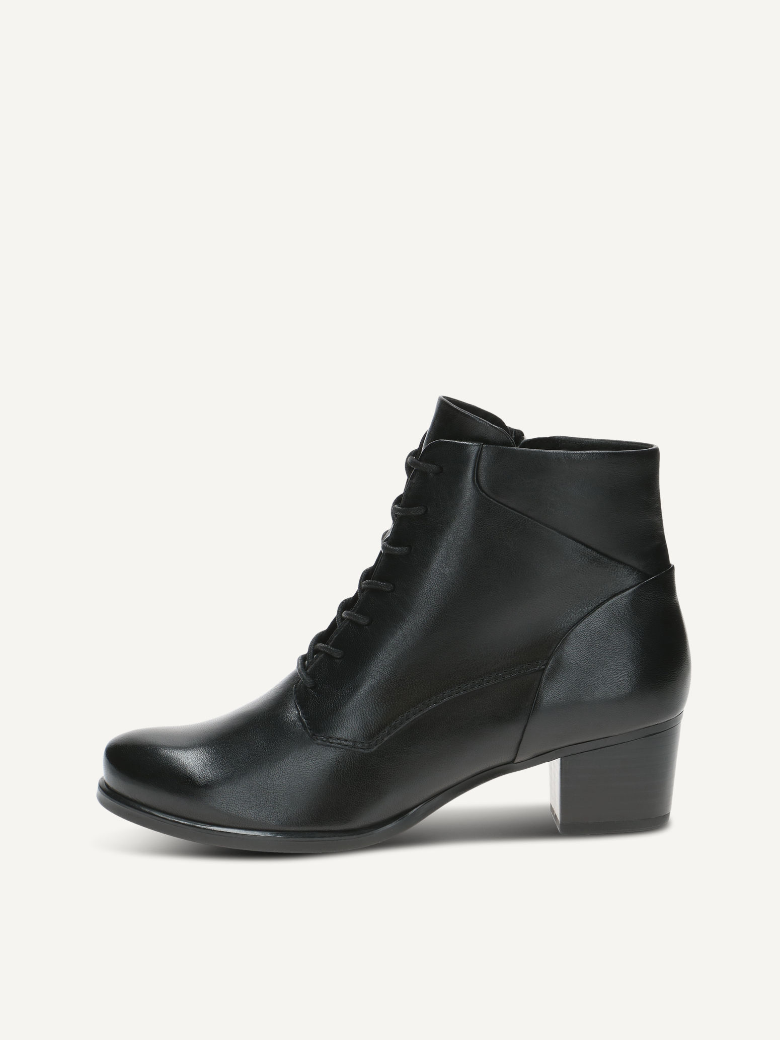 CAPRICE Bootie, black, made of Leather with Block heel, Size 37