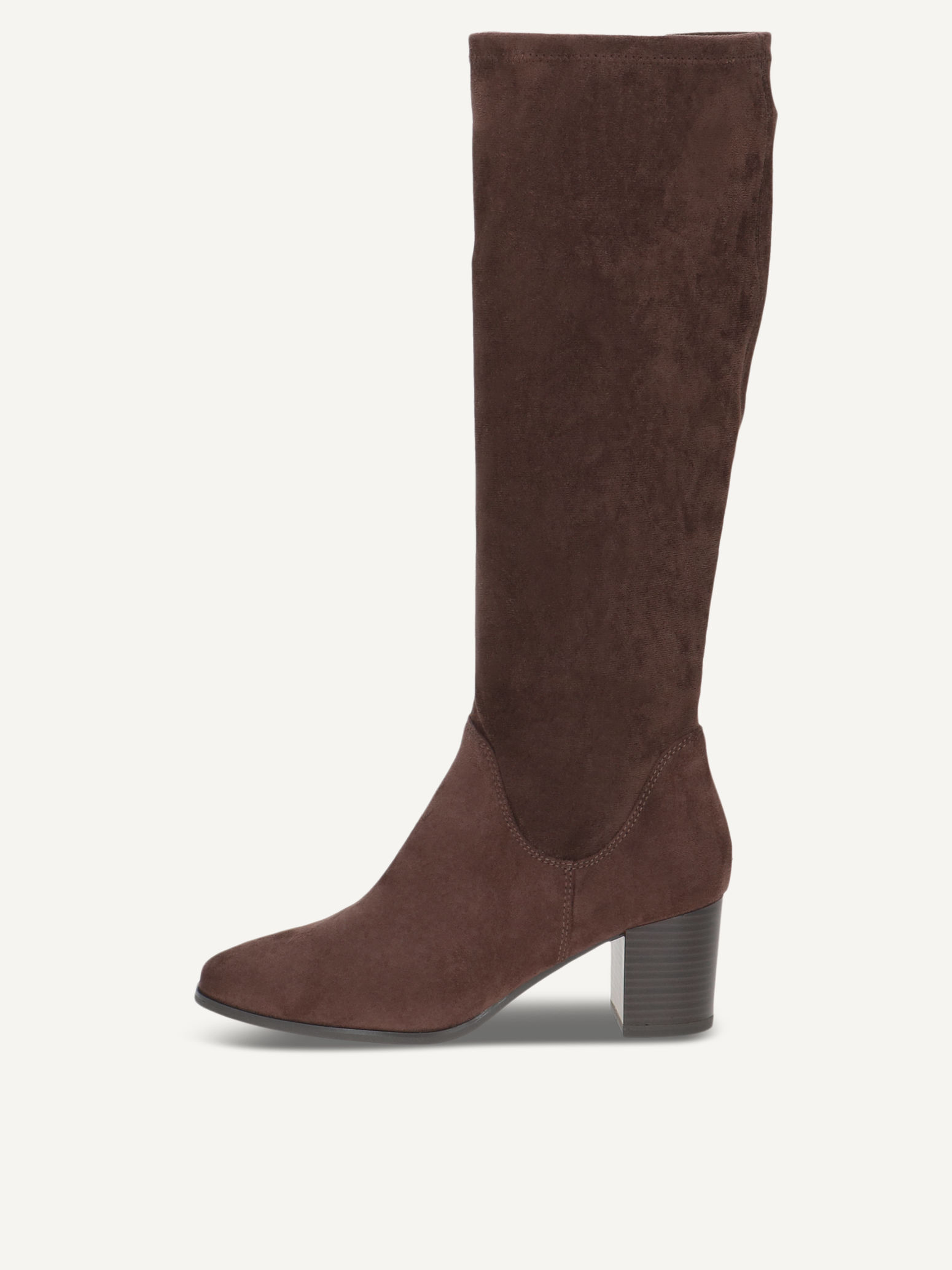 CAPRICE Stiefel, braun, aus Textil mit Blockabsatz, Gr. 40
