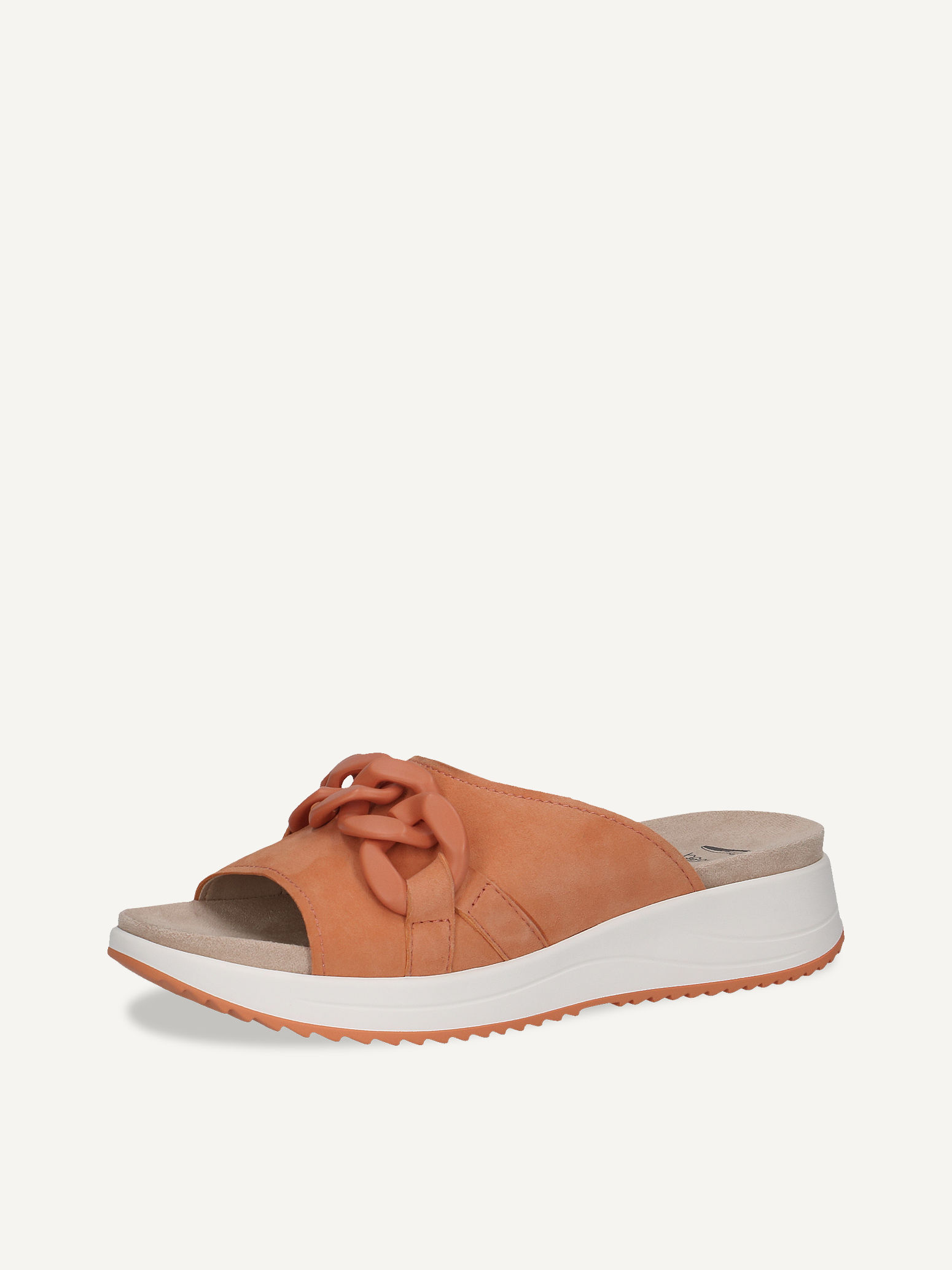 Lederpantolette - orange