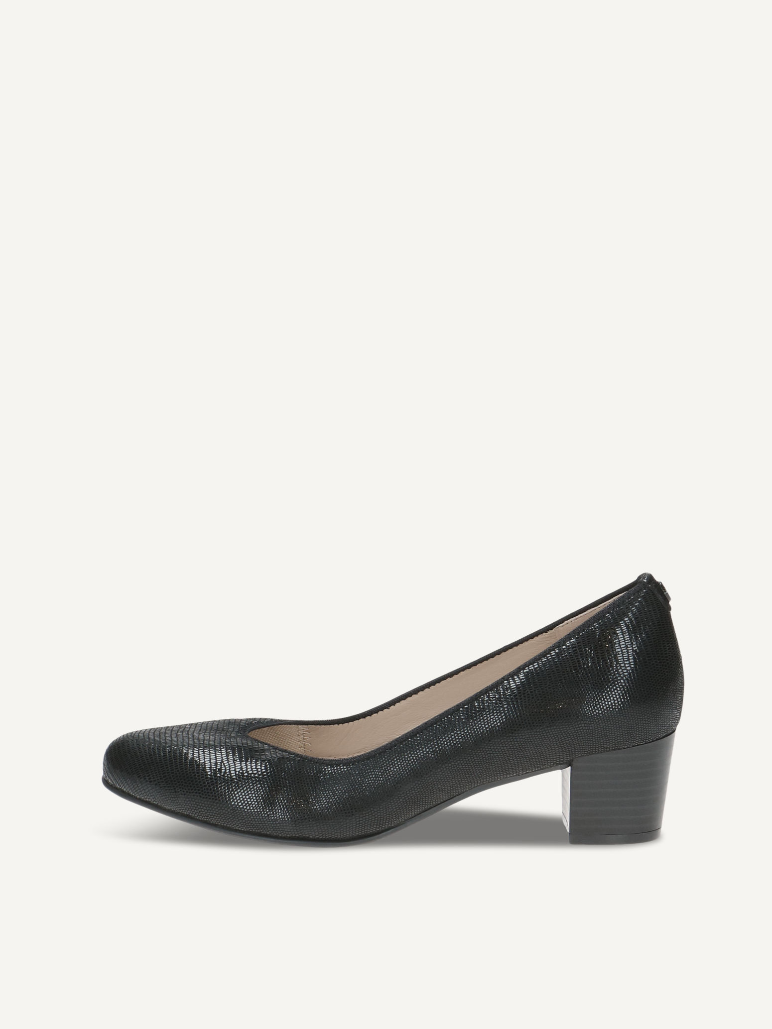 CAPRICE Pumps, black, made of Leather with Block heel, Size 36