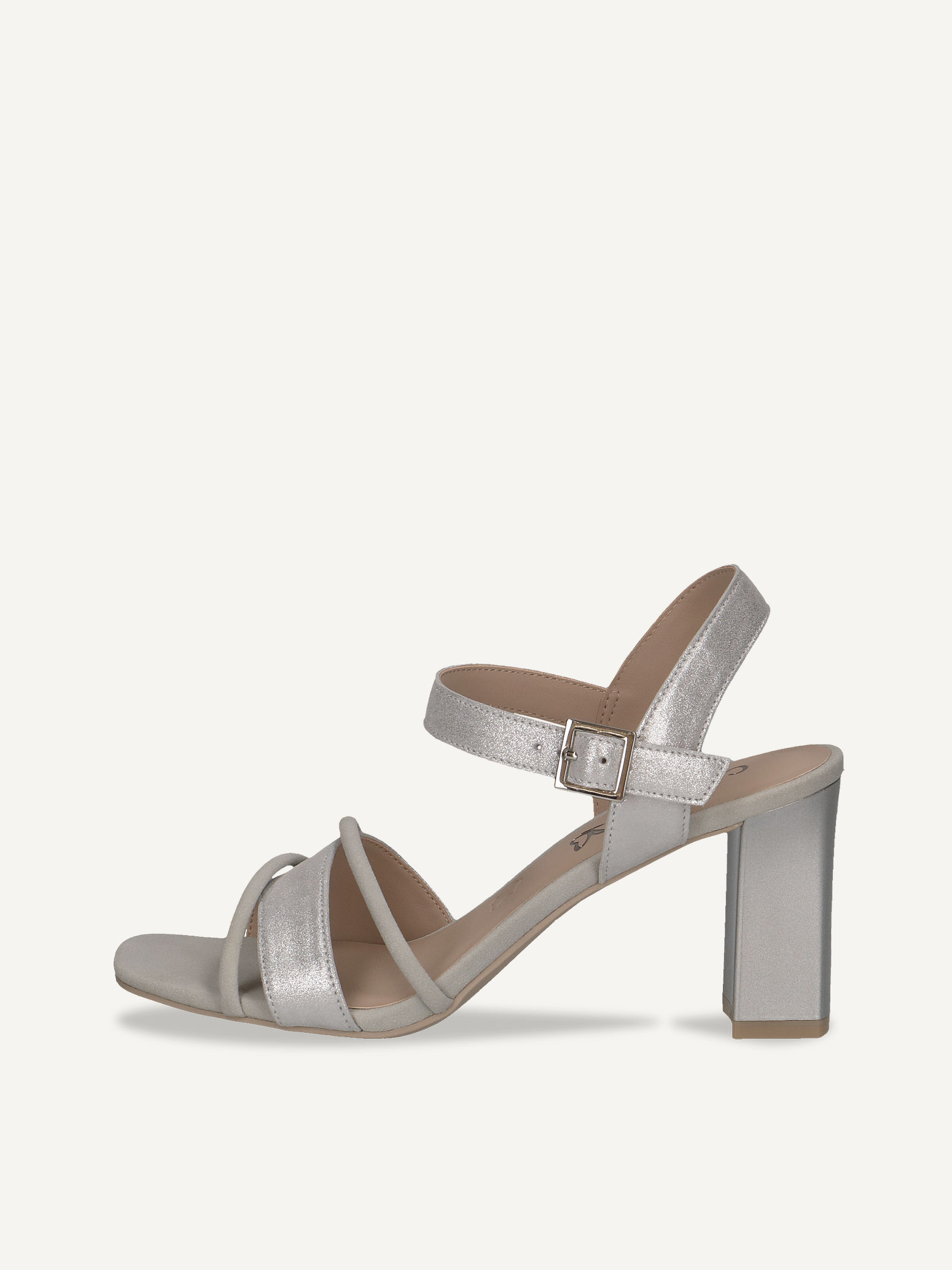 CAPRICE Heeled sandal, , made of Leather and textile with Block heel, Size 36
