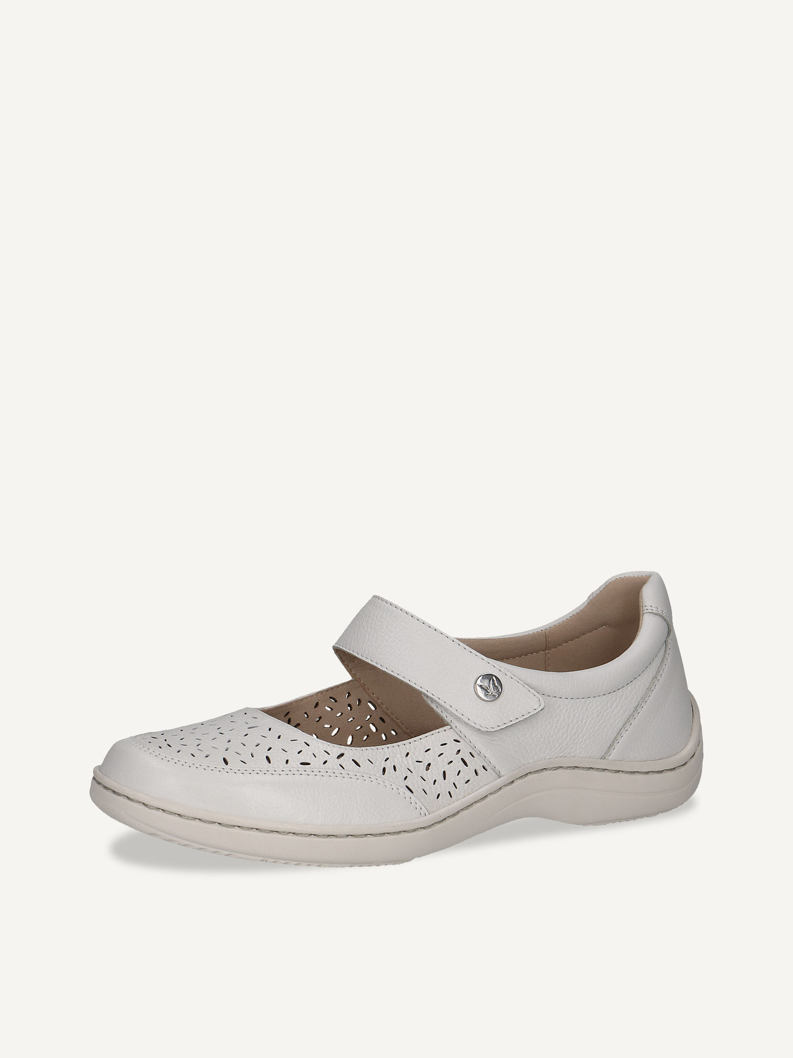 Ballerine en cuir - blanc