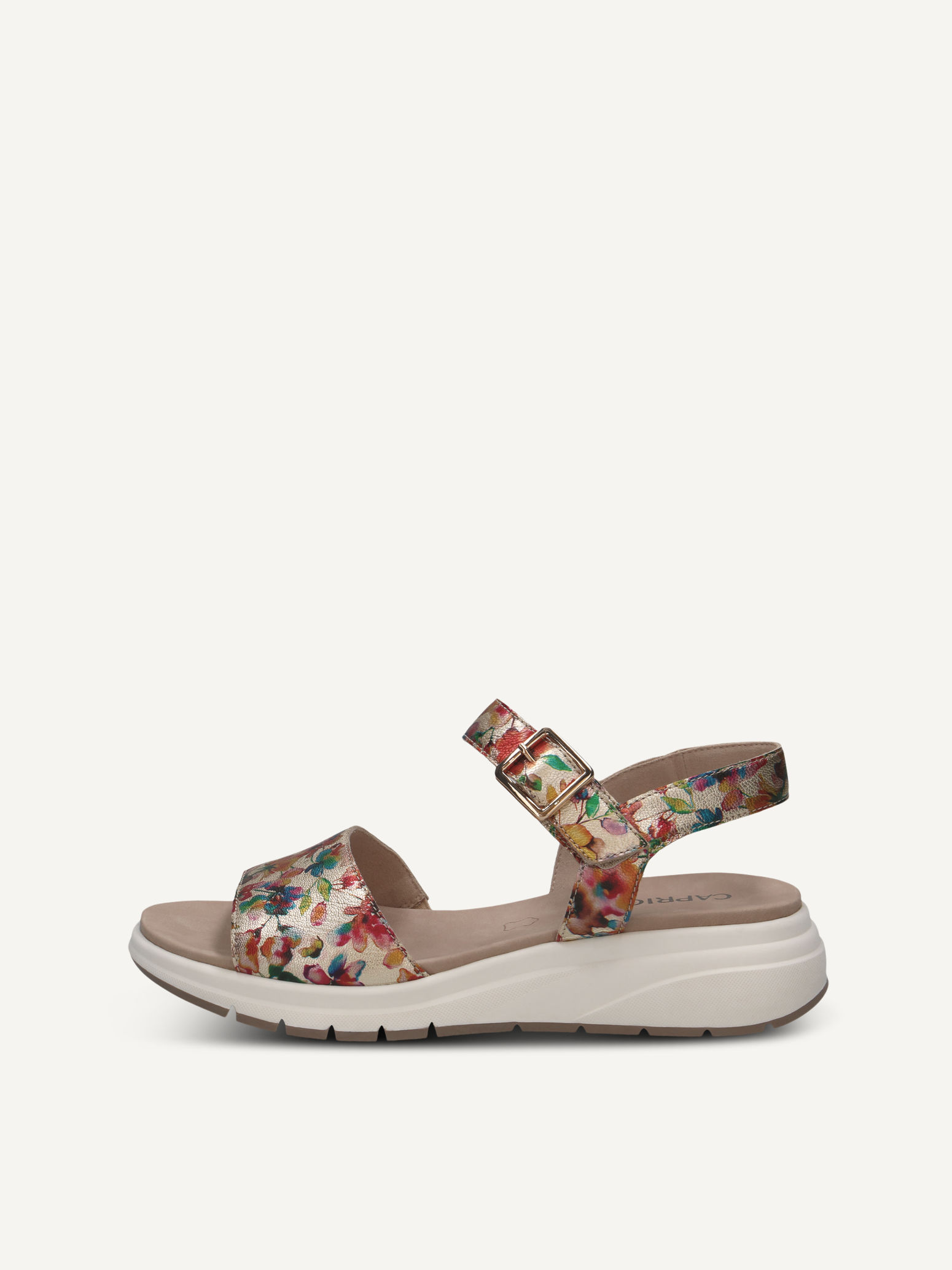 CAPRICE Sandal, metallic, made of Leather without heel, Size 38