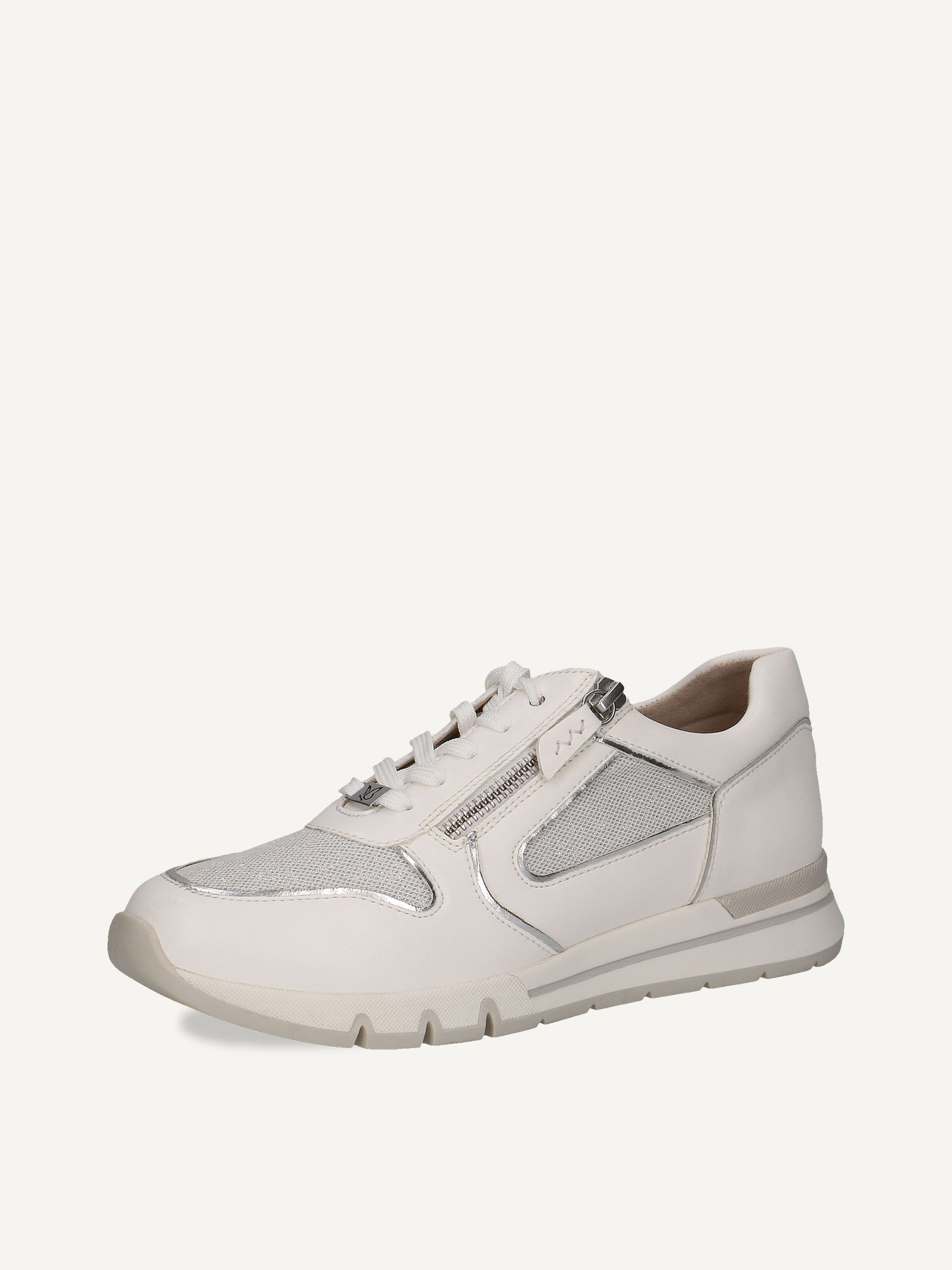 Sneaker Donna CAPRICE 9-23704-42 – Mix Pelle E Tessuto – Larghezza G – Tacco 40mm