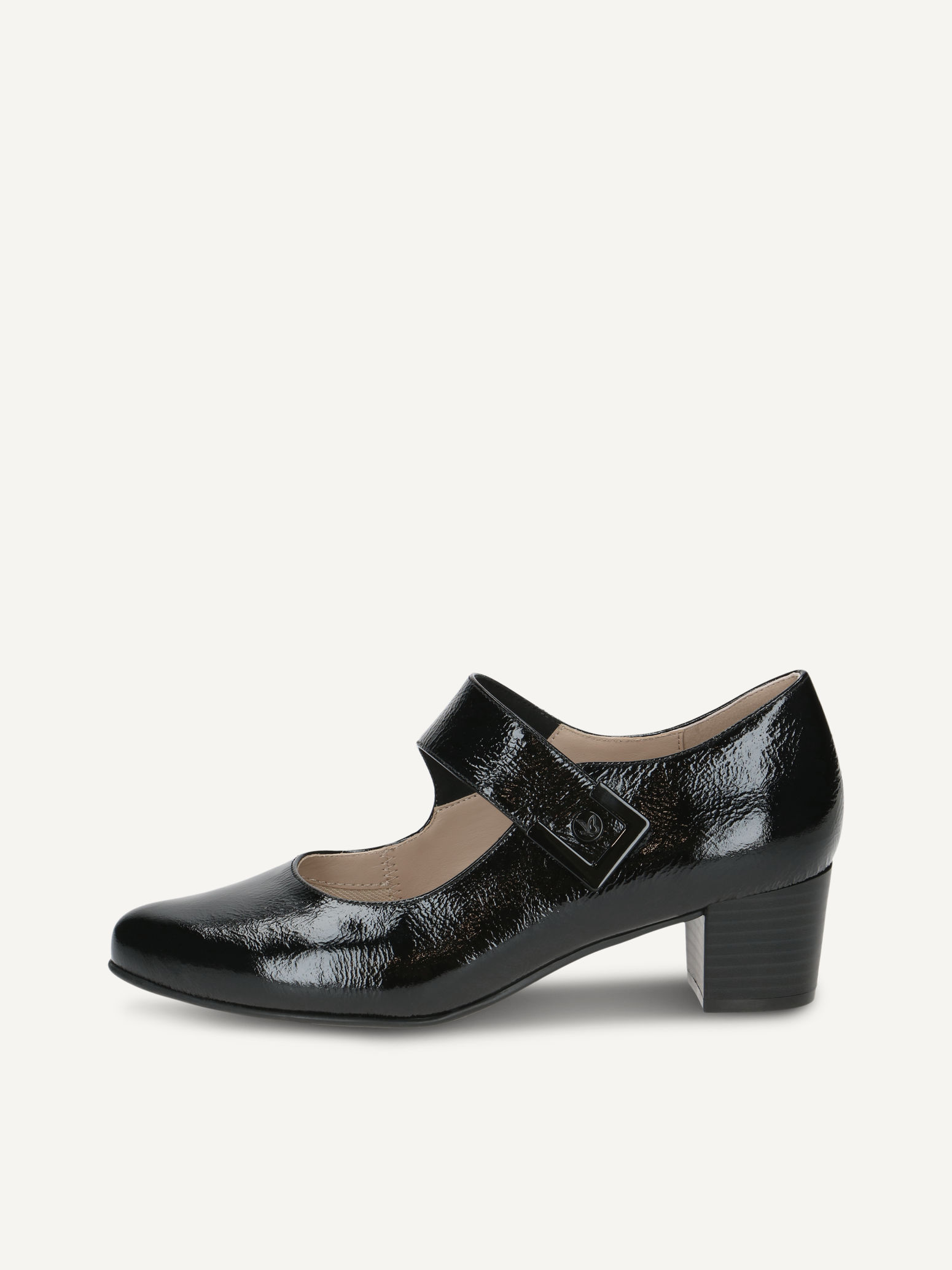 CAPRICE Pumps, black, made of Leather with Block heel, Size 40