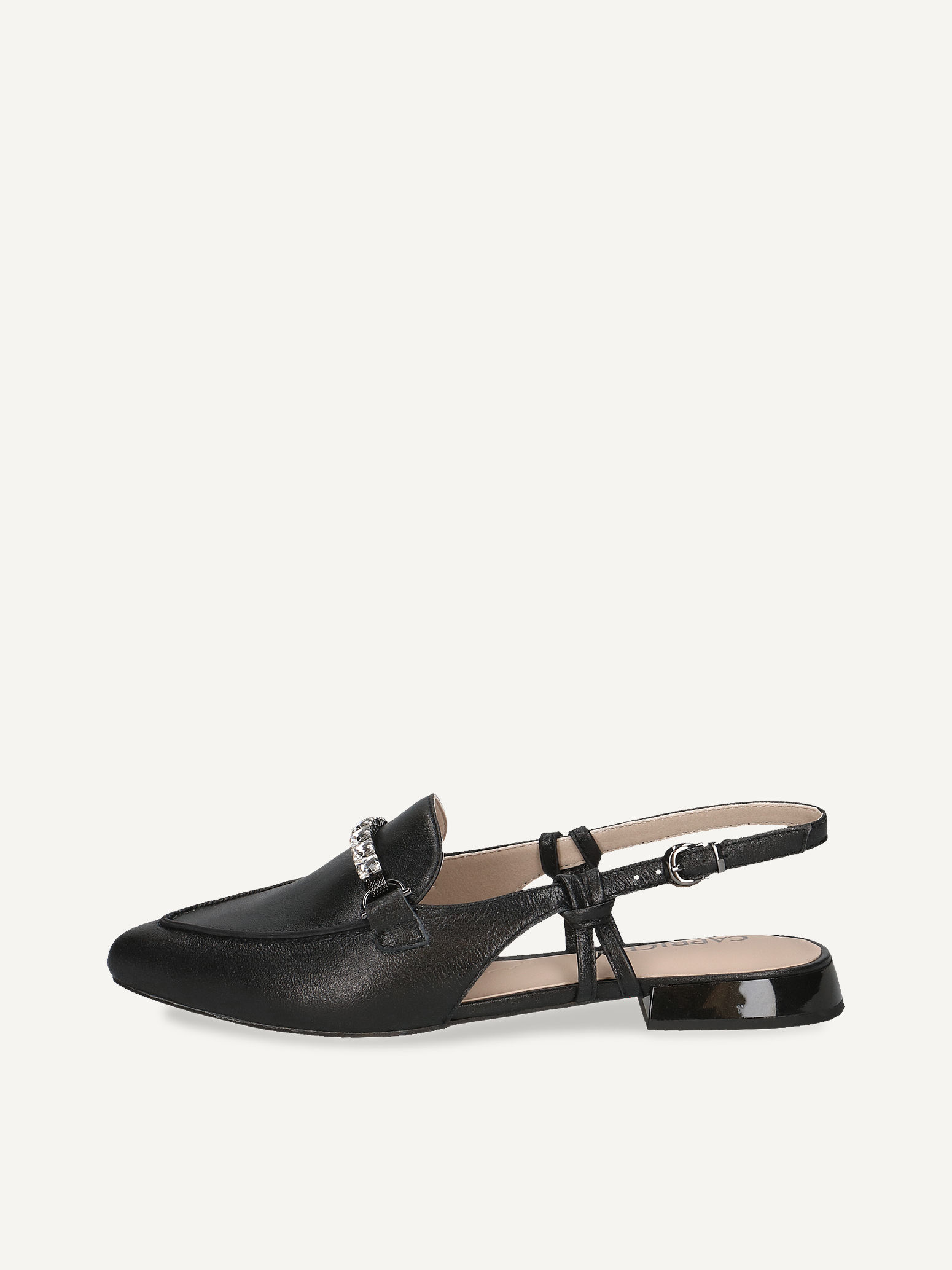 CAPRICE sling pumps, , made of Leather with Block heel, Size 36