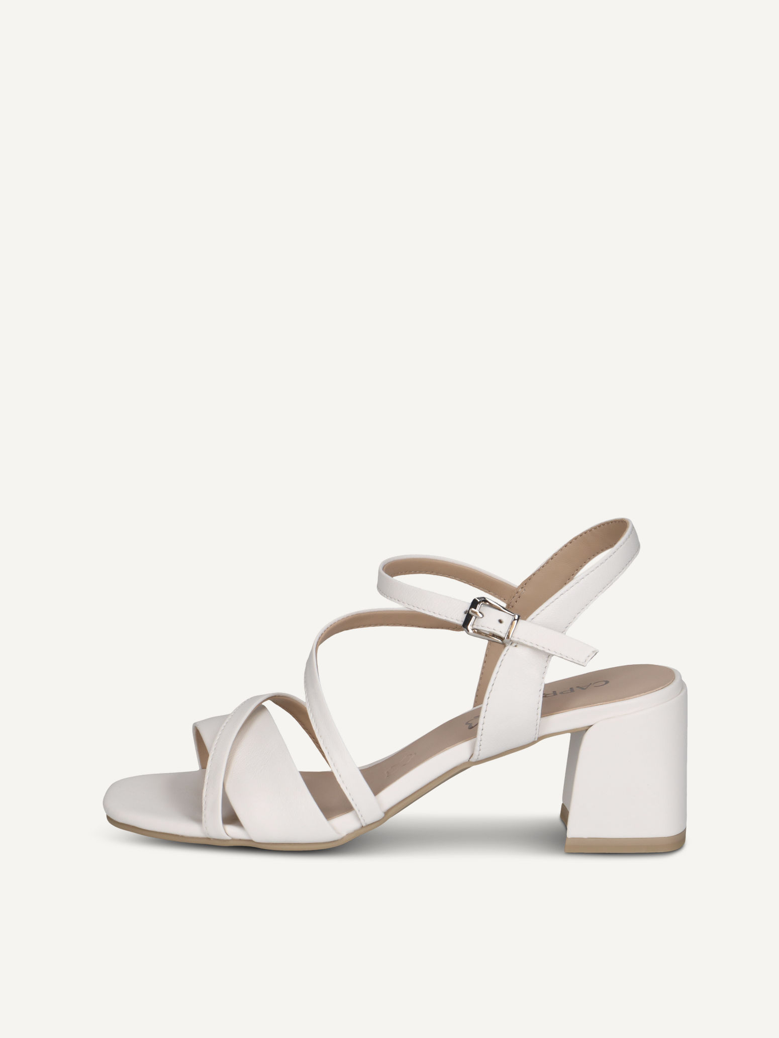CAPRICE Heeled sandal, , made of Leather with Trapeze heel, Size 37