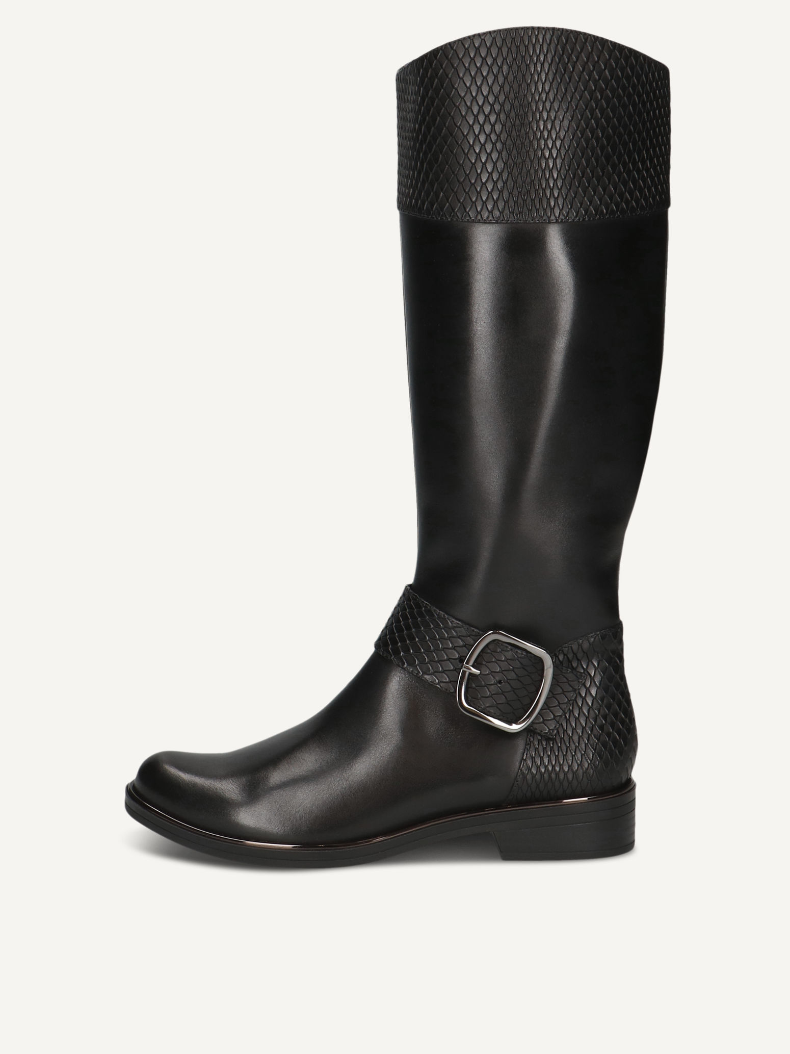 CAPRICE Stiefel, schwarz, aus Leder mit Blockabsatz, Gr. 37