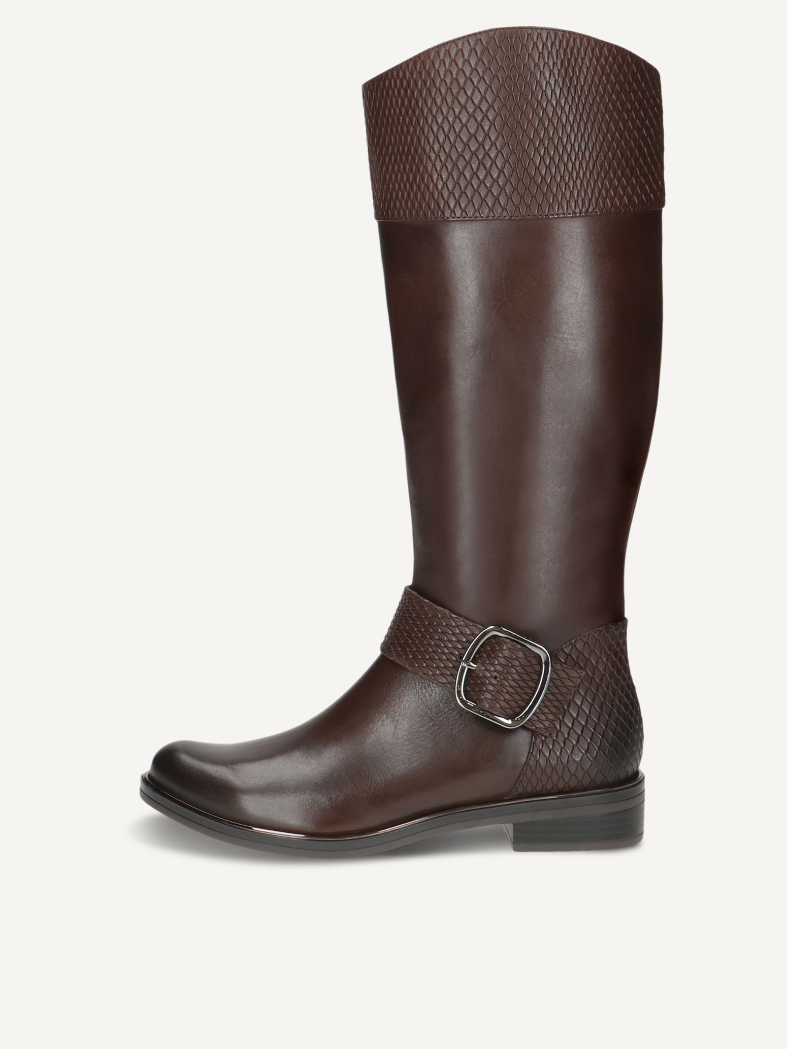 CAPRICE Stiefel, braun, aus Leder mit Blockabsatz, Gr. 40.5