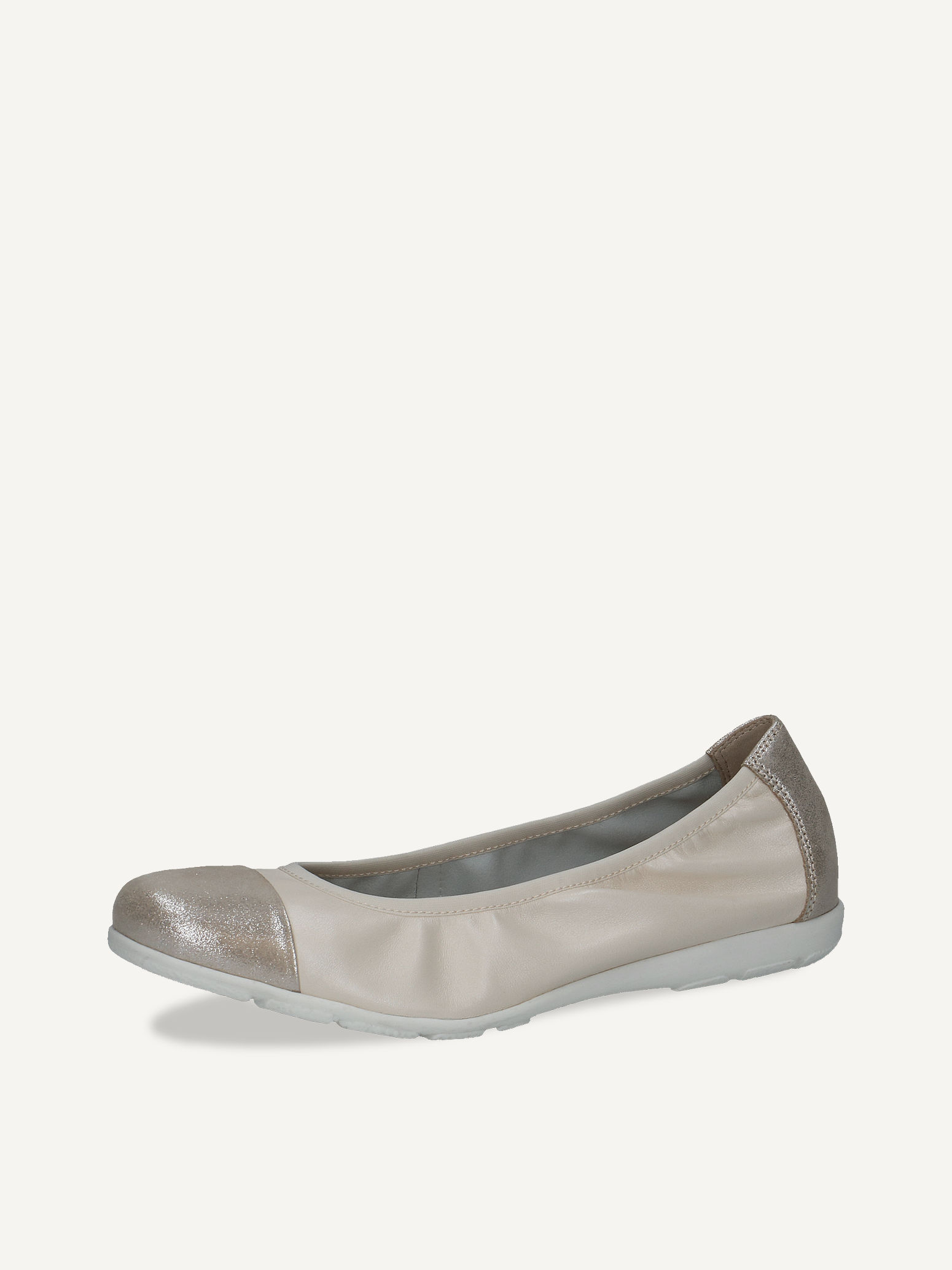 Lederballerina - metallic