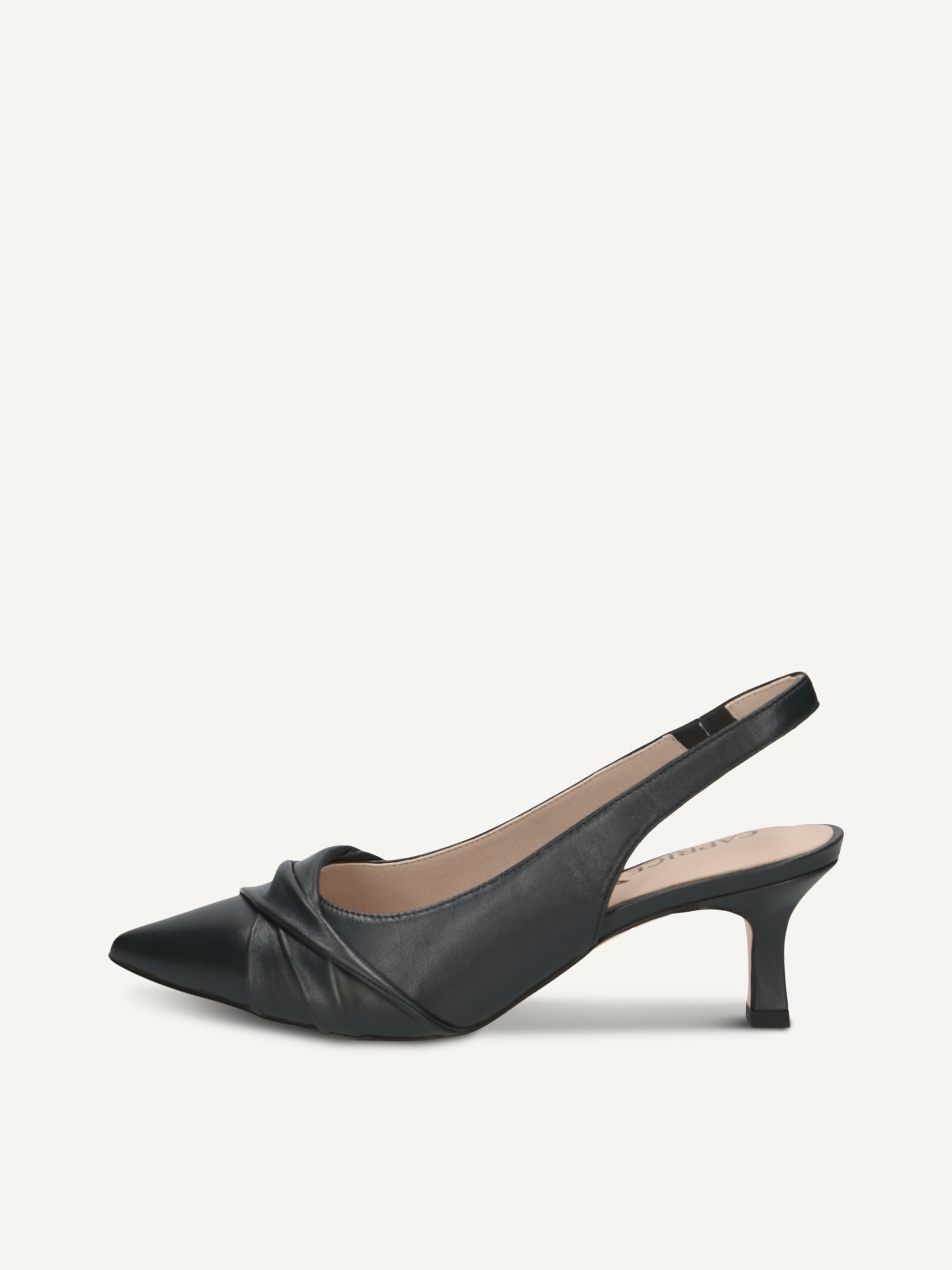 CAPRICE sling pumps, , made of Leather with Queenie, Size 37