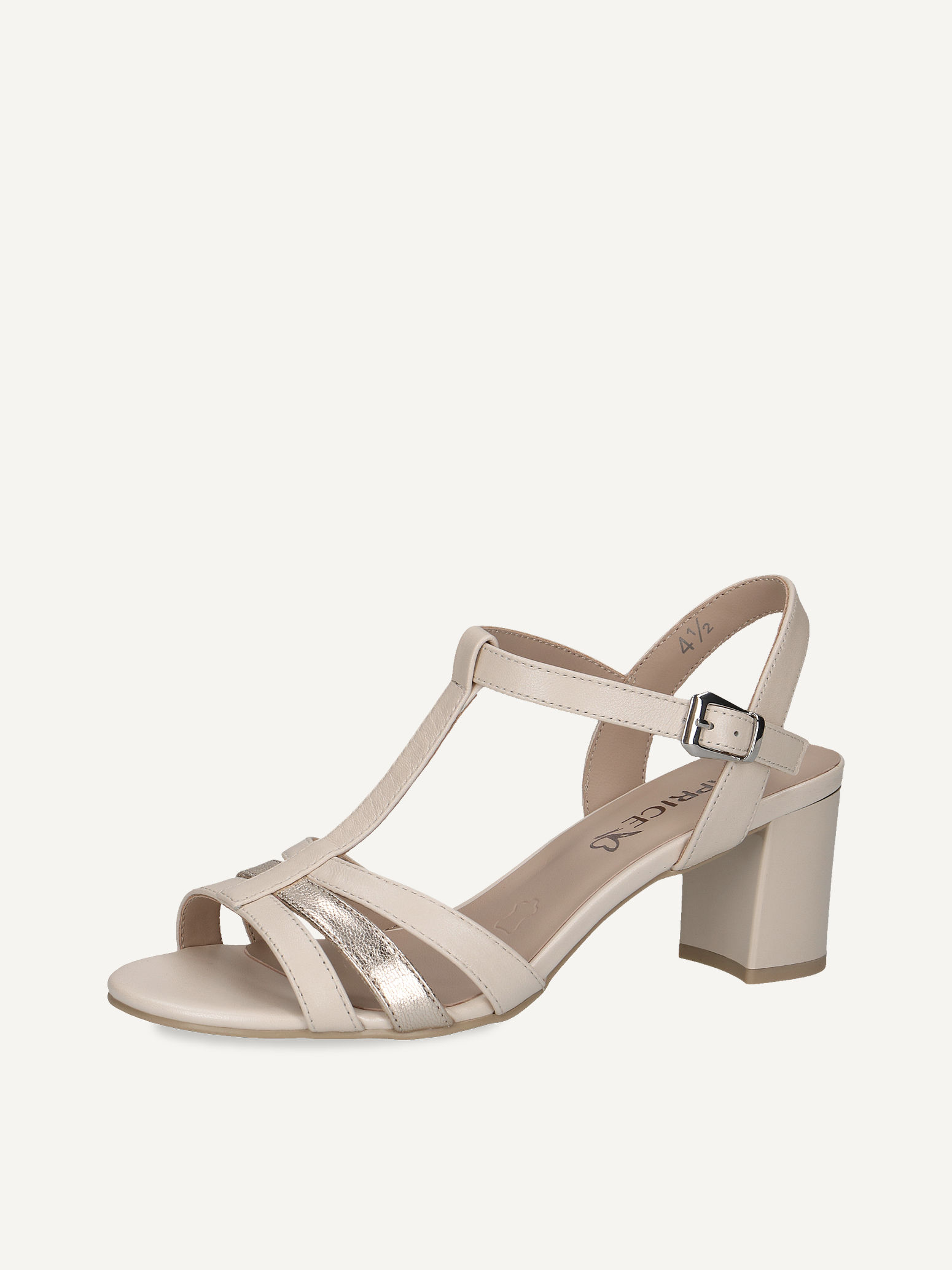 Ledersandalette - beige