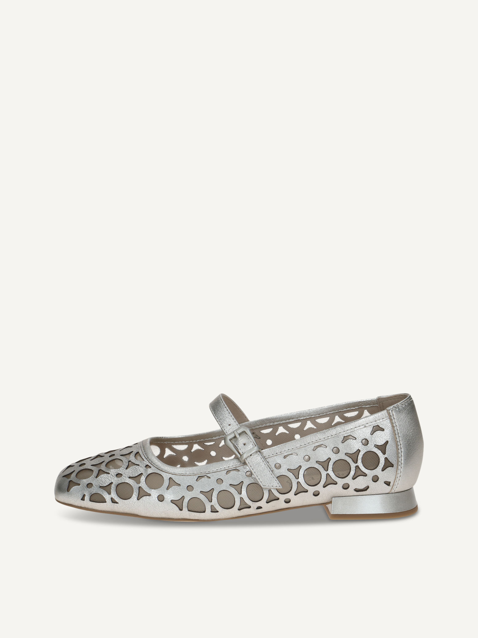 CAPRICE Ballerina, , made of Leather with Trapeze heel, Size 36
