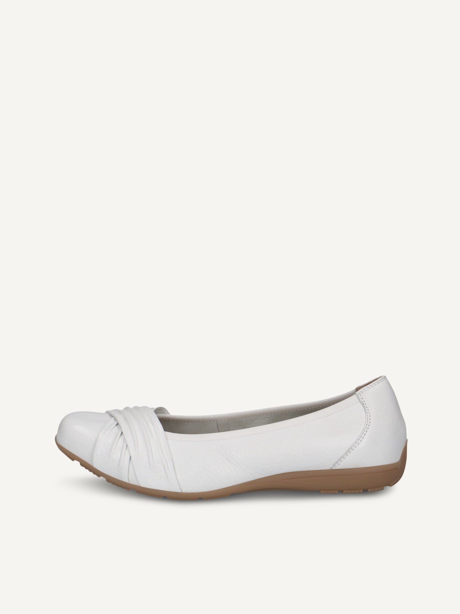 CAPRICE Ballerina, white, made of Leather, Size 36