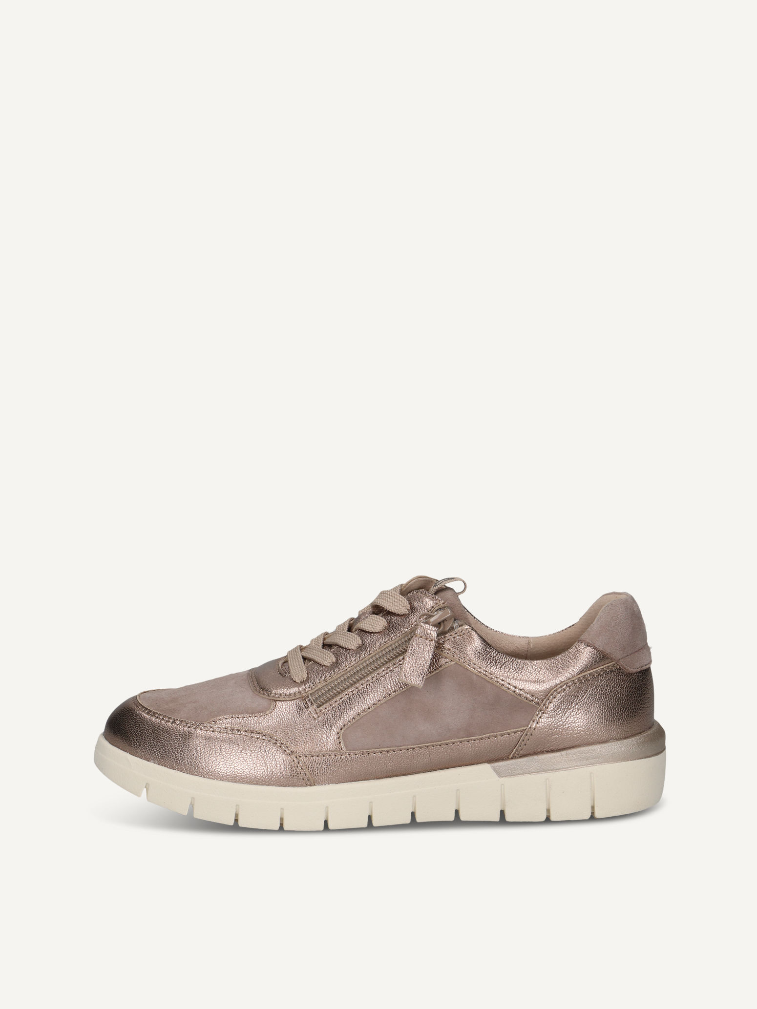 CAPRICE Sneaker, beige, aus Leder , Gr. 39