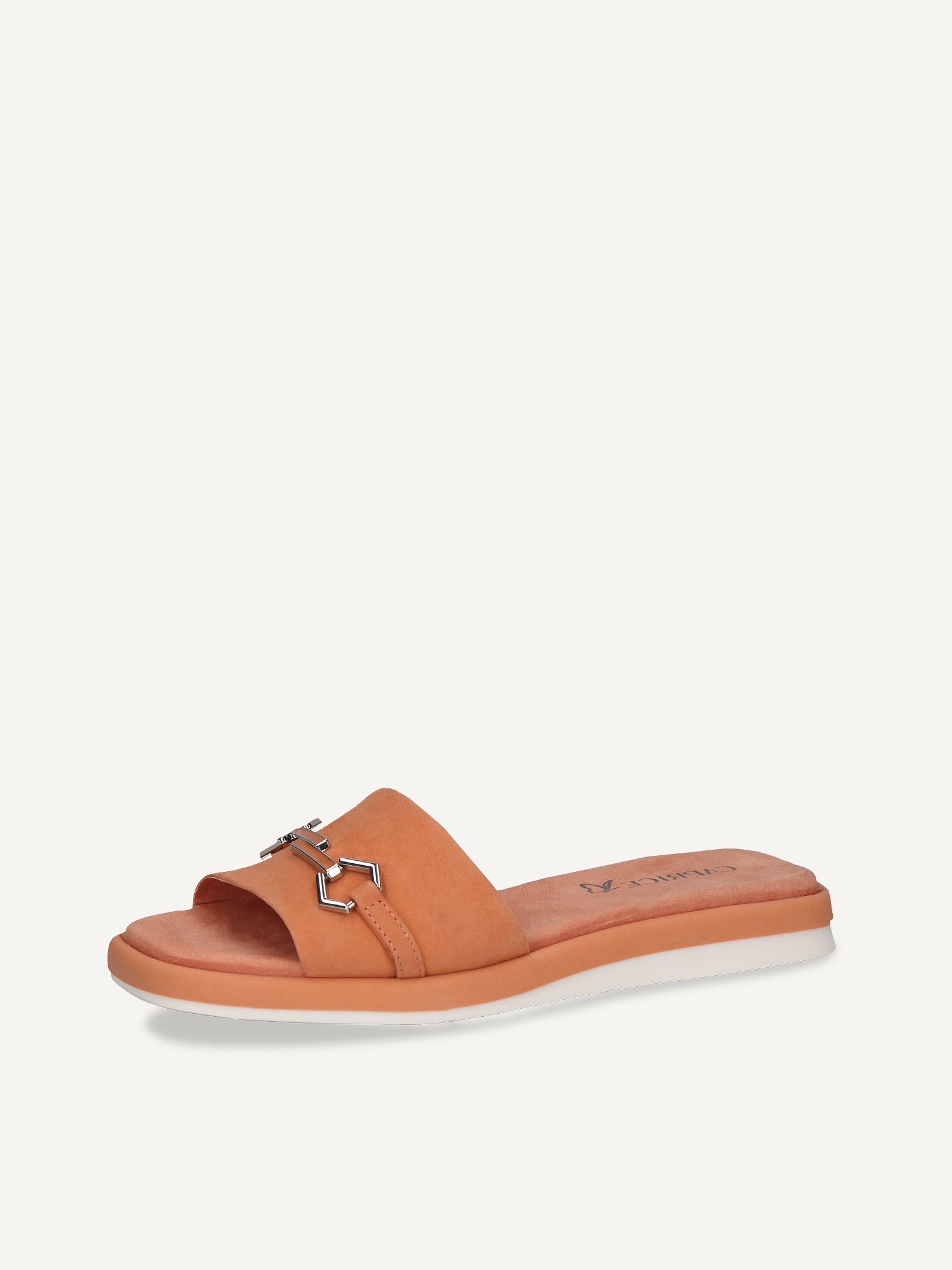 Lederpantolette - orange